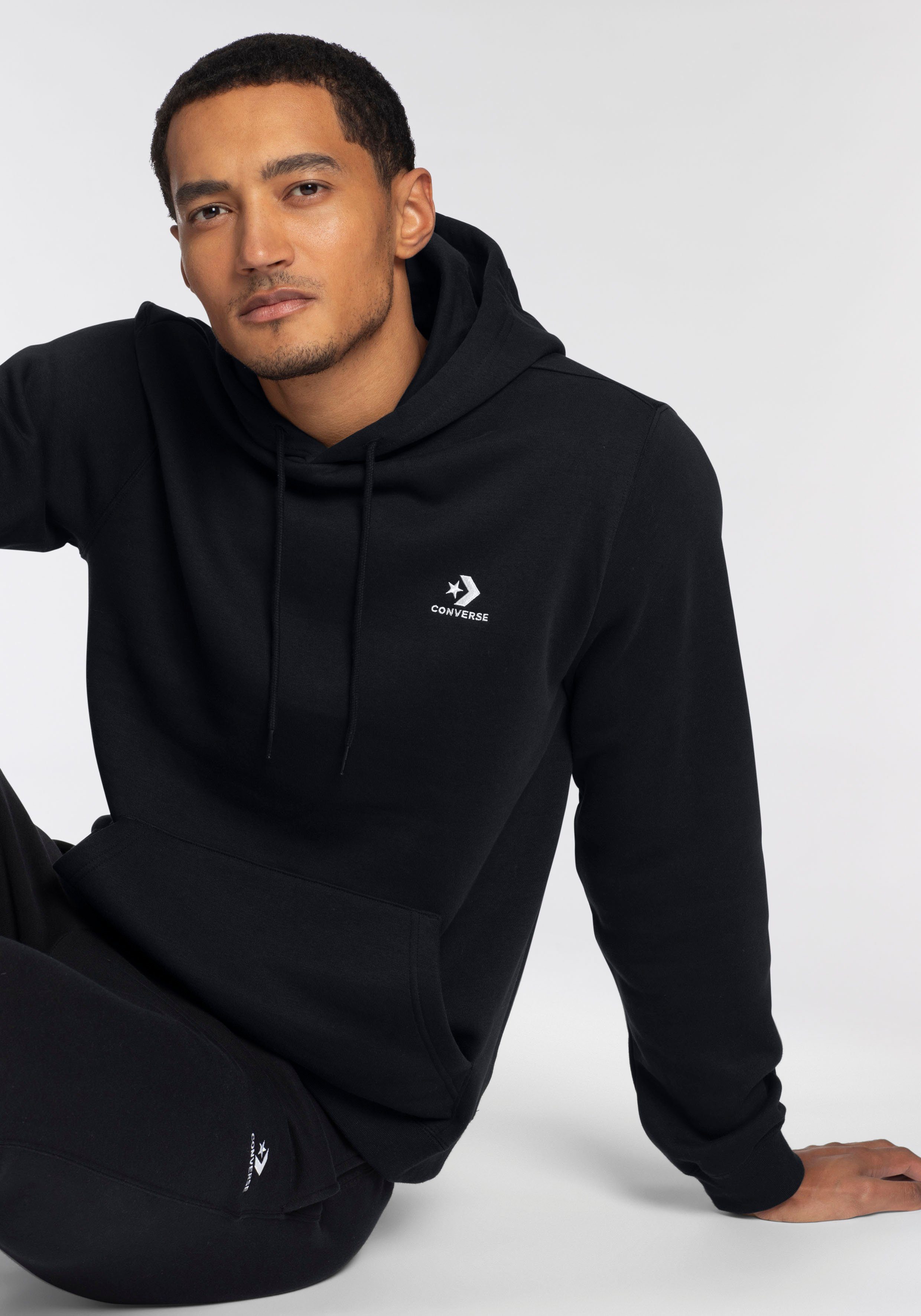 Converse Hoodie EMBROIDERED STAR CHEVRON BRUSHED BACK FLEECE HOODIE (1-delig)