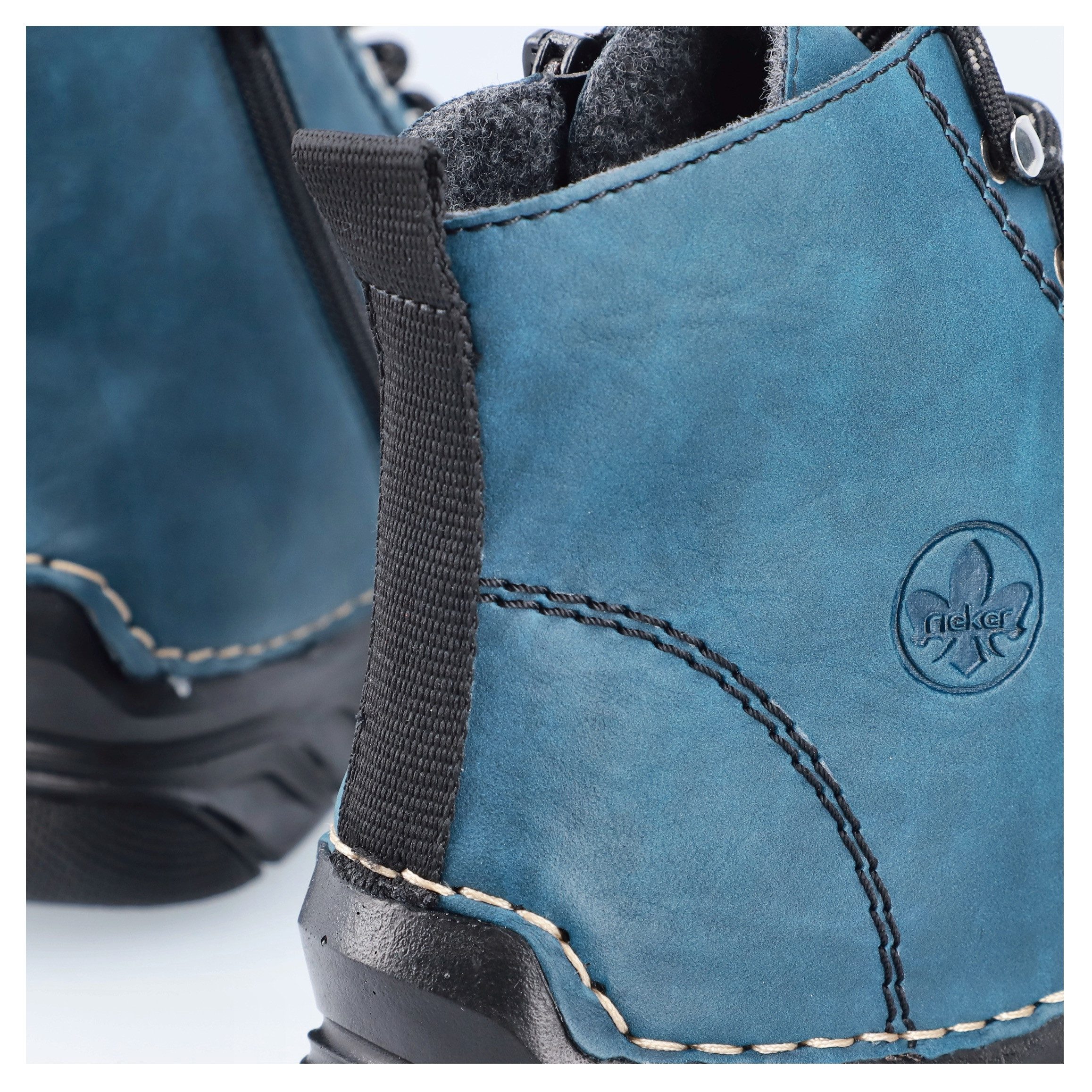 Rieker Sneakers vrijetijdsschoen, lage schoen, veterschoen met binnenrits