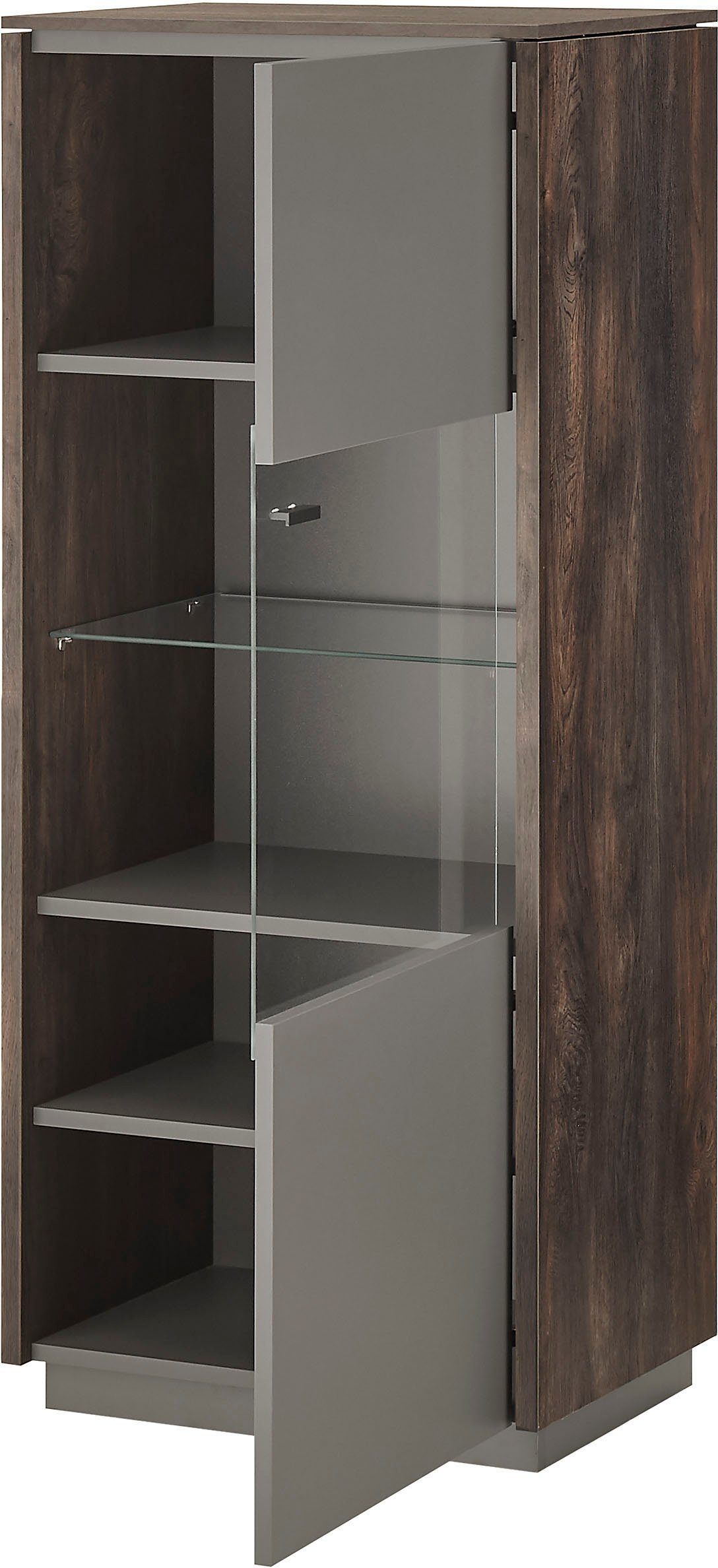 INOSIGN Vitrinekast Largo Soft-closefunctie, hoogte ca. 130 cm