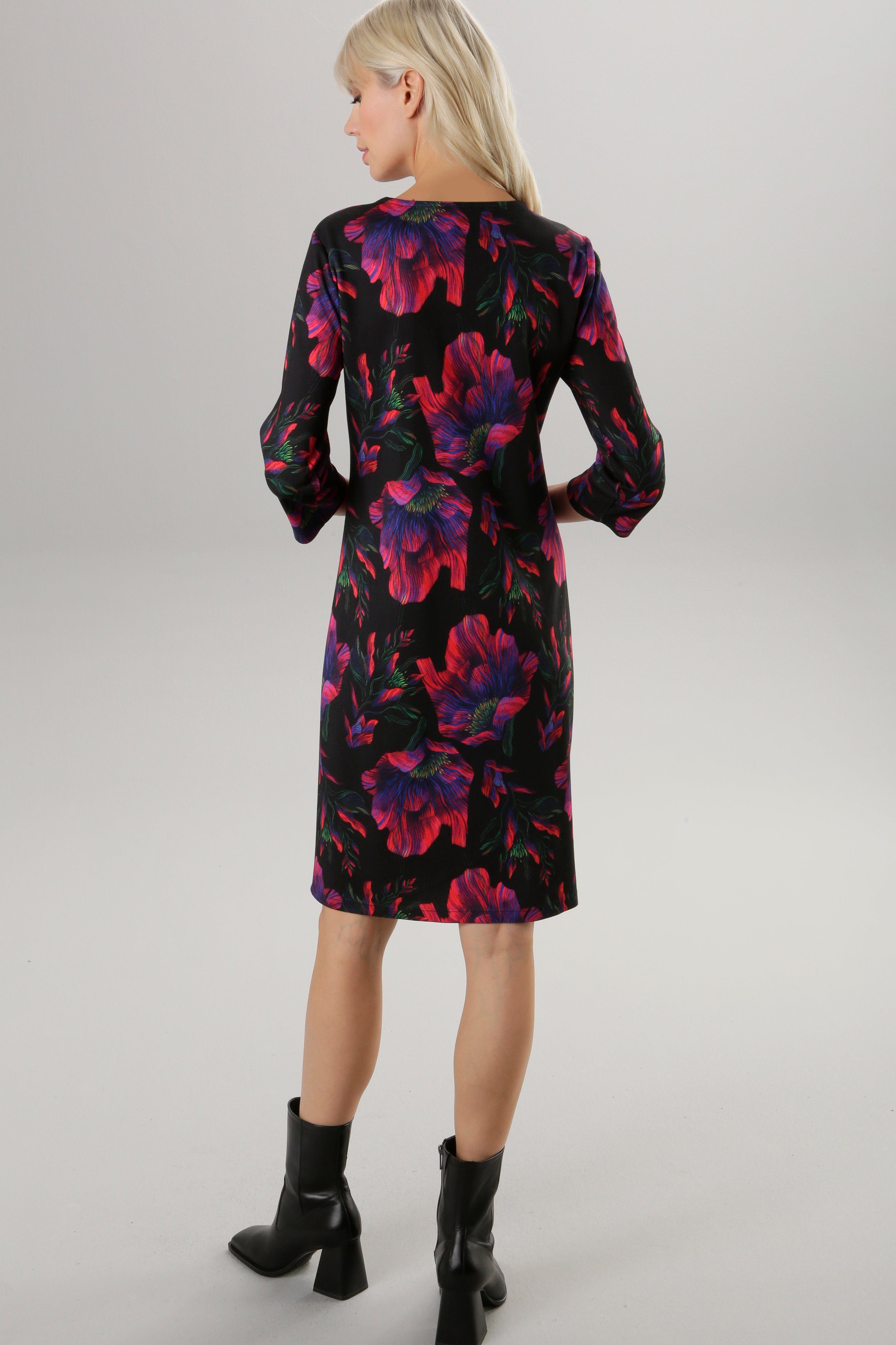 Aniston SELECTED Jerseyjurk met bloemenprint in knalkleuren