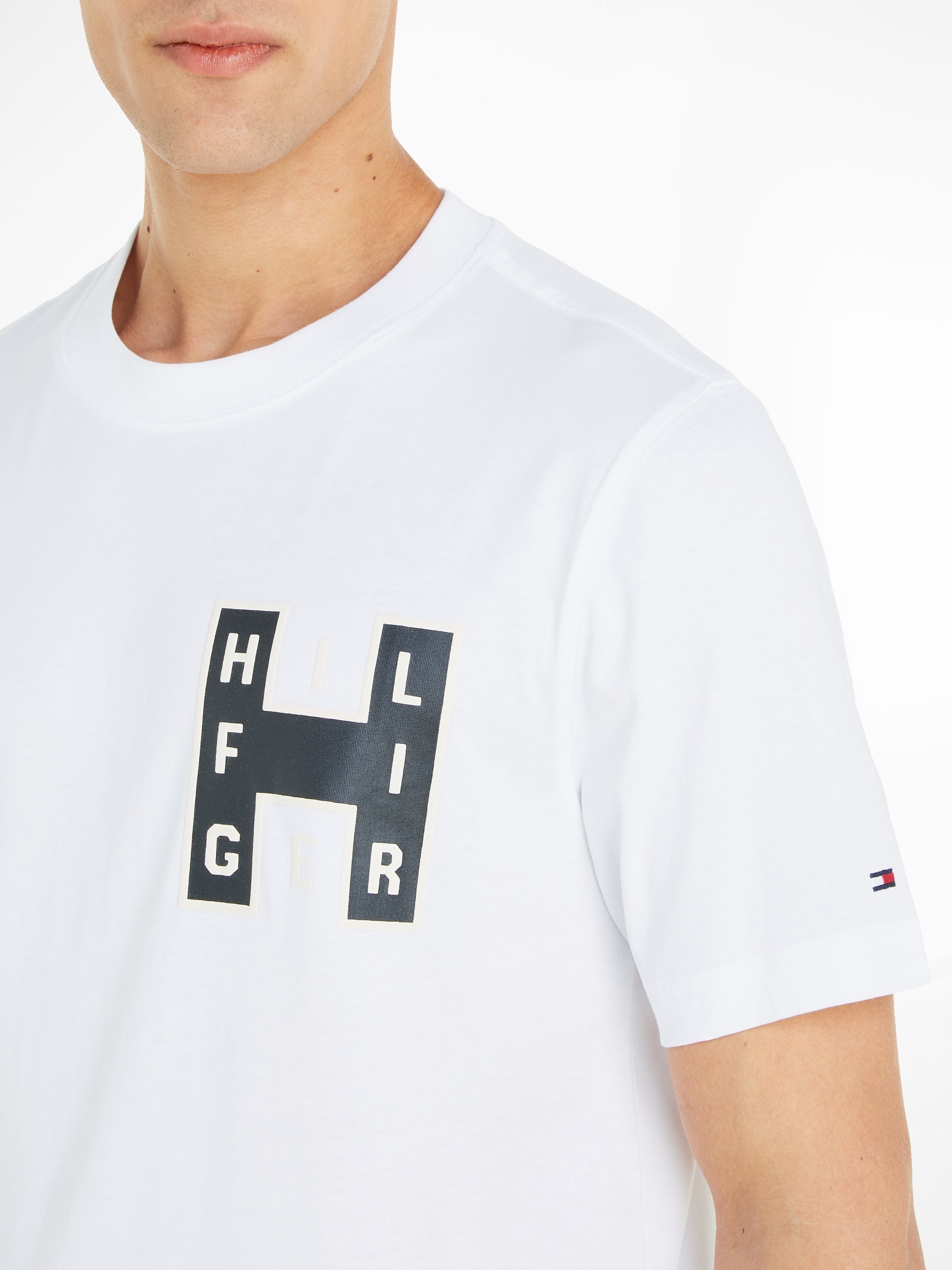 Tommy Hilfiger Shirt met korte mouwen VARSITY H TEE met grote hilfiger print op de borst