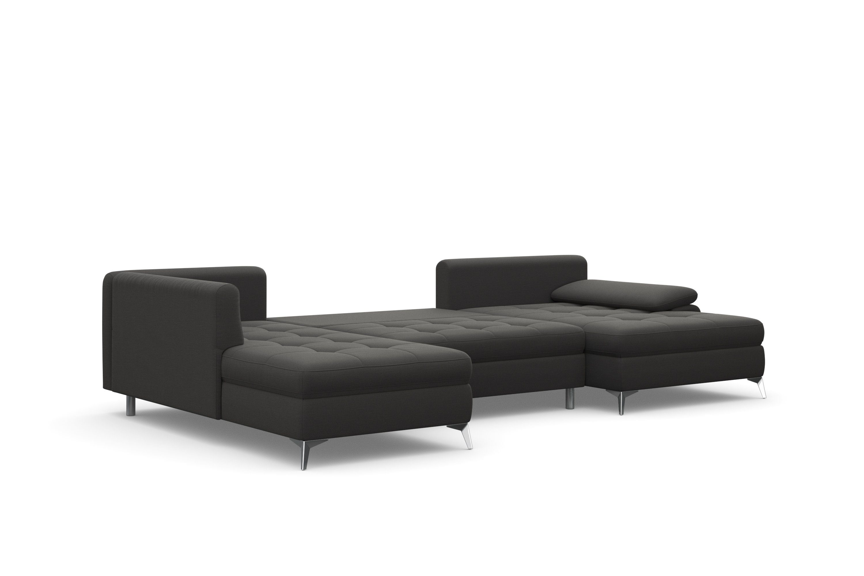 sit&more Zithoek Latigo U-vorm met récamier, naar keuze met slaapfunctie en bedkist