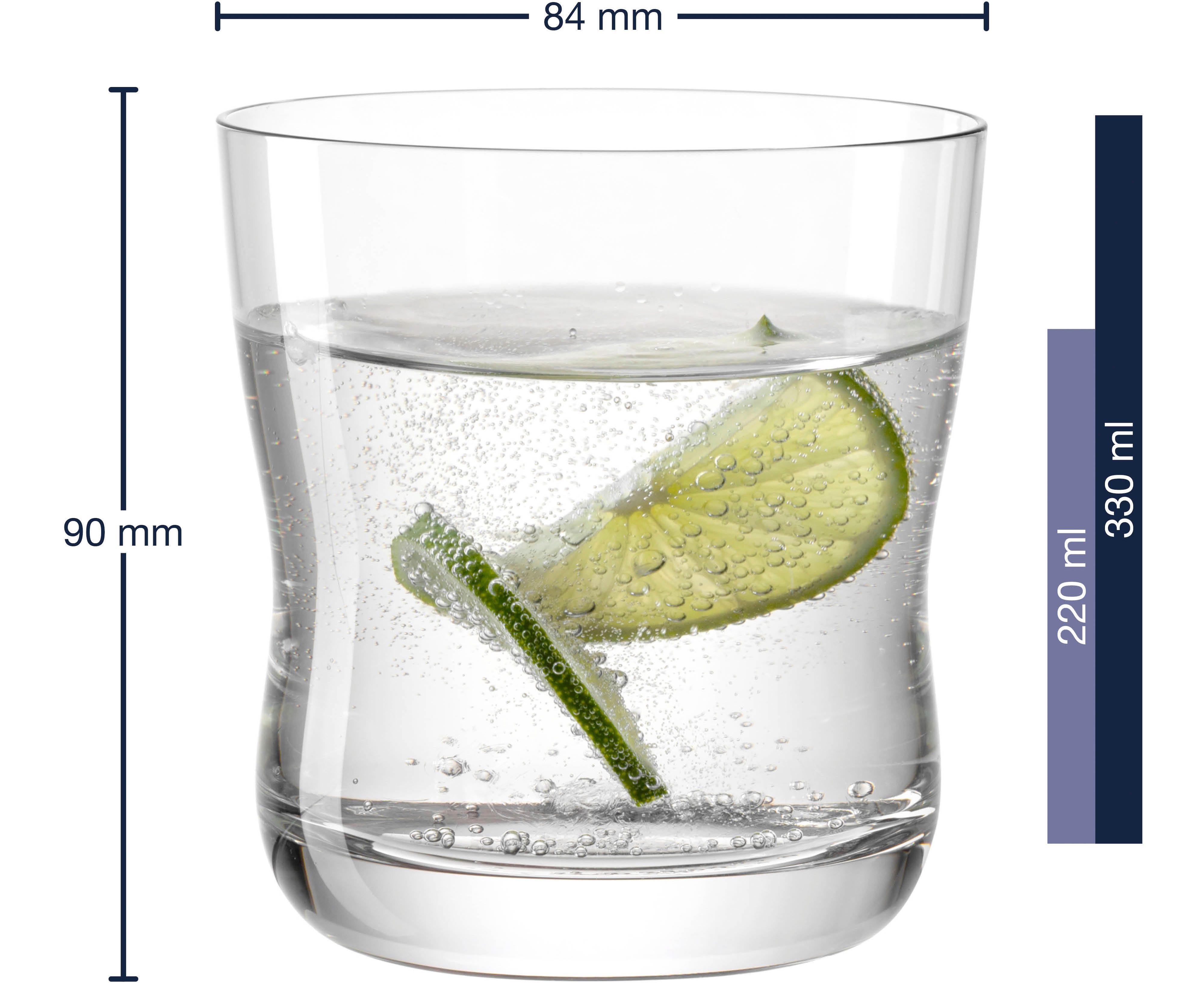 LEONARDO Glazenset Drinkglas VITA, 330 ml, 6-delig set (set, 6-delig)