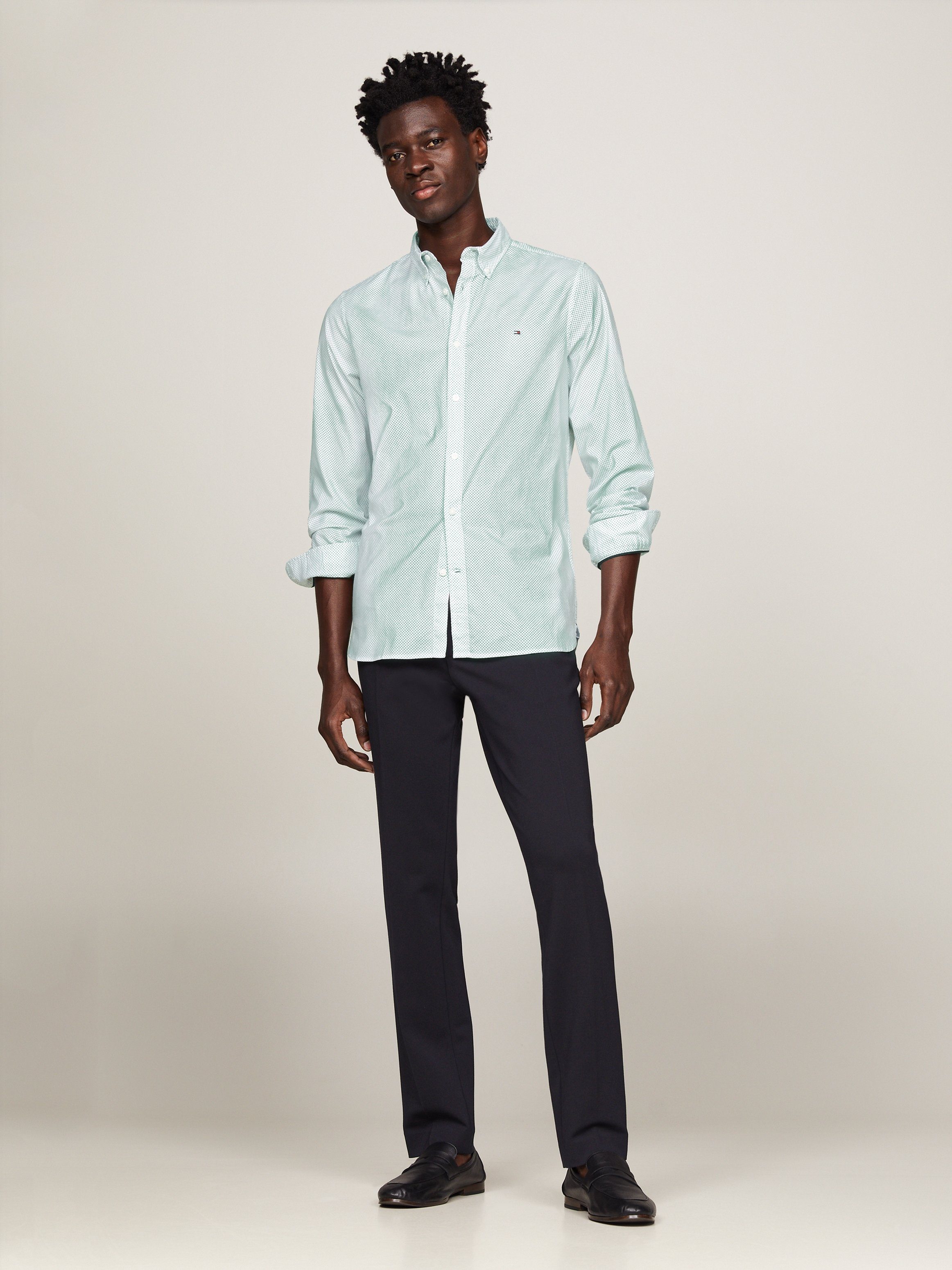 Tommy Hilfiger Overhemd met lange mouwen FLEX MINI PRINT SF SHIRT