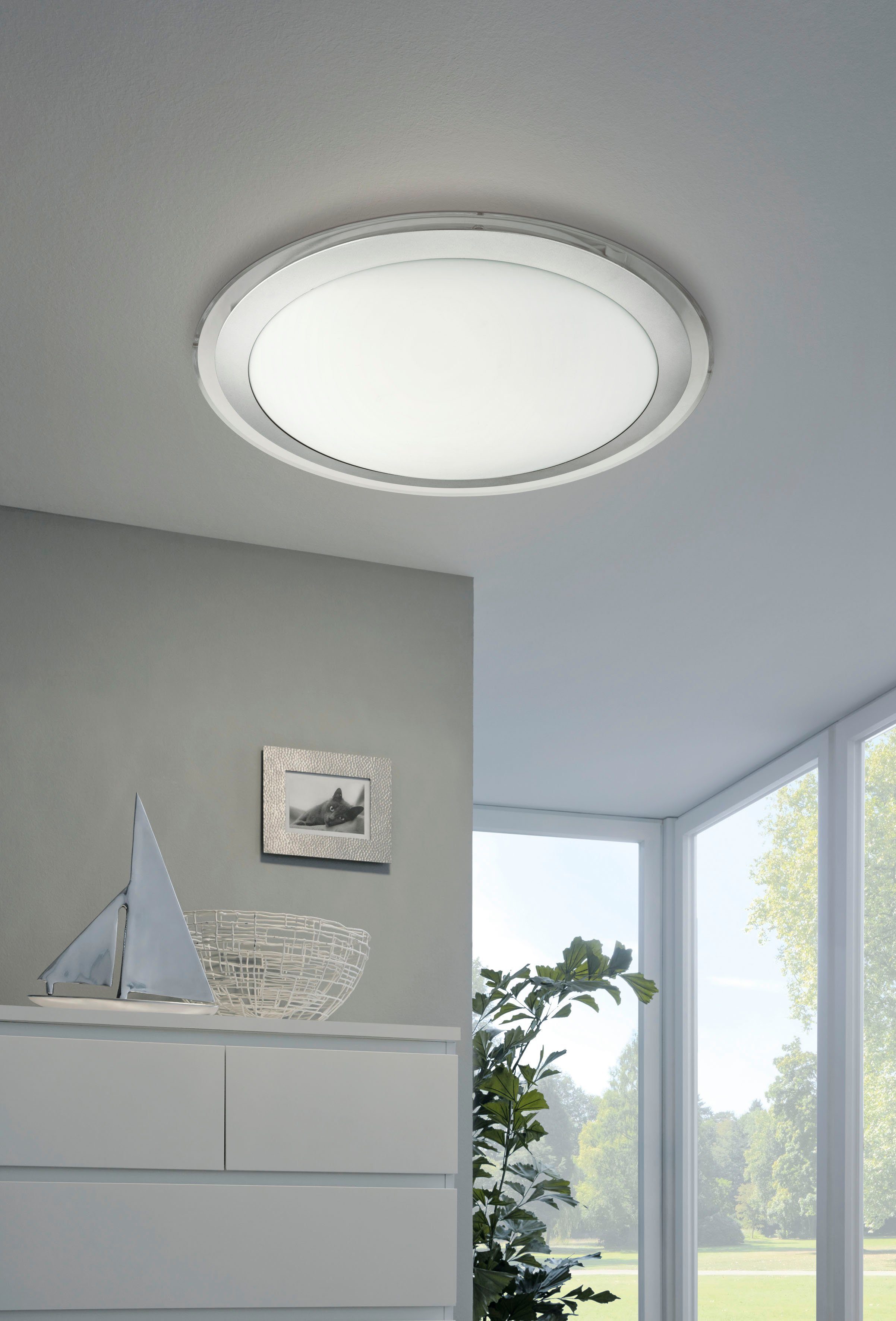 EGLO Led-plafondlamp COMPETA-C Smart Home plafondlamp Ø 43 cm, dimbaar, wittinten en kleuren instelbaar