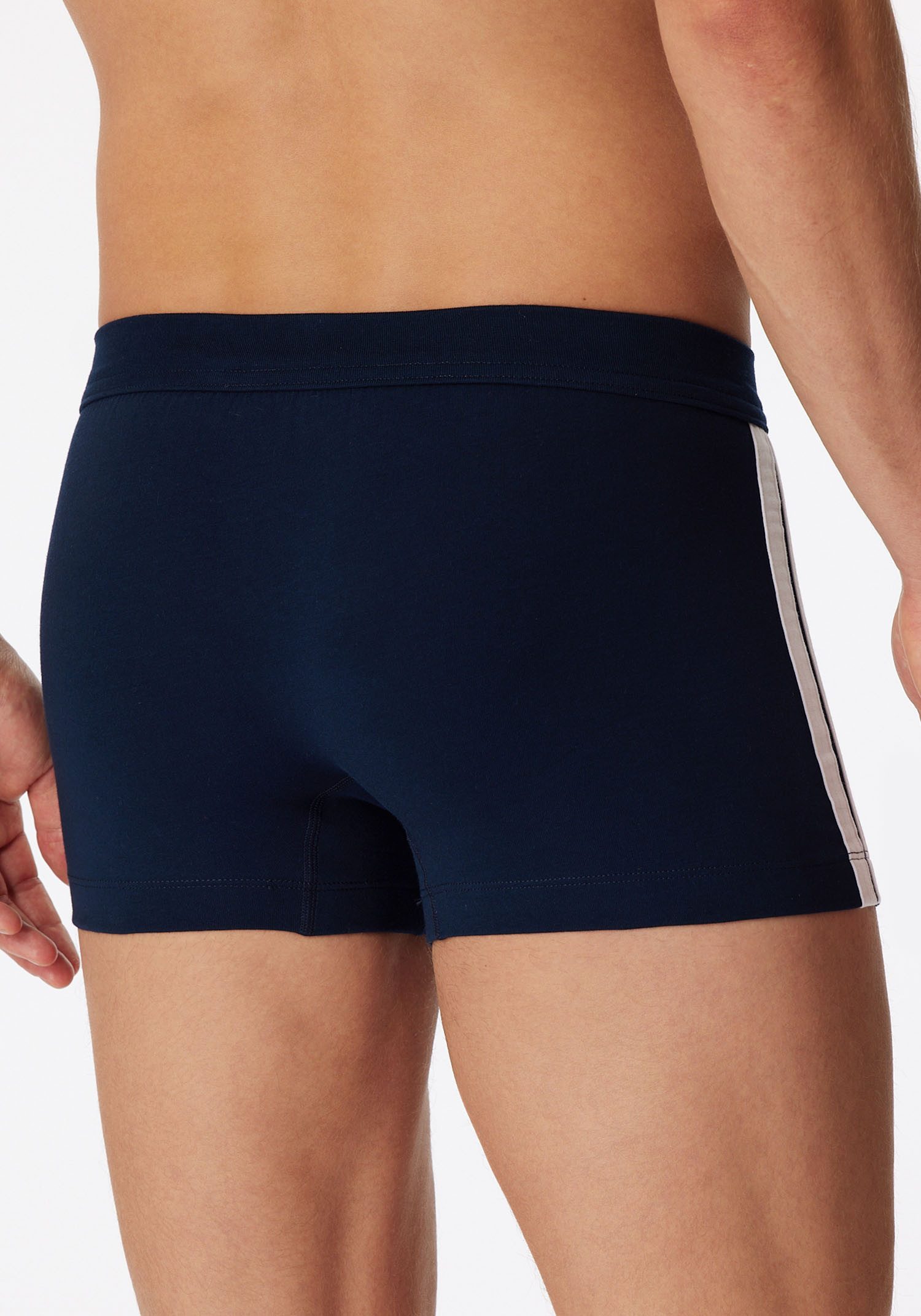 Schiesser Boxershort 95/5 met zachte, tonale tailleband, contrasterende zijstrepen (3 stuks)