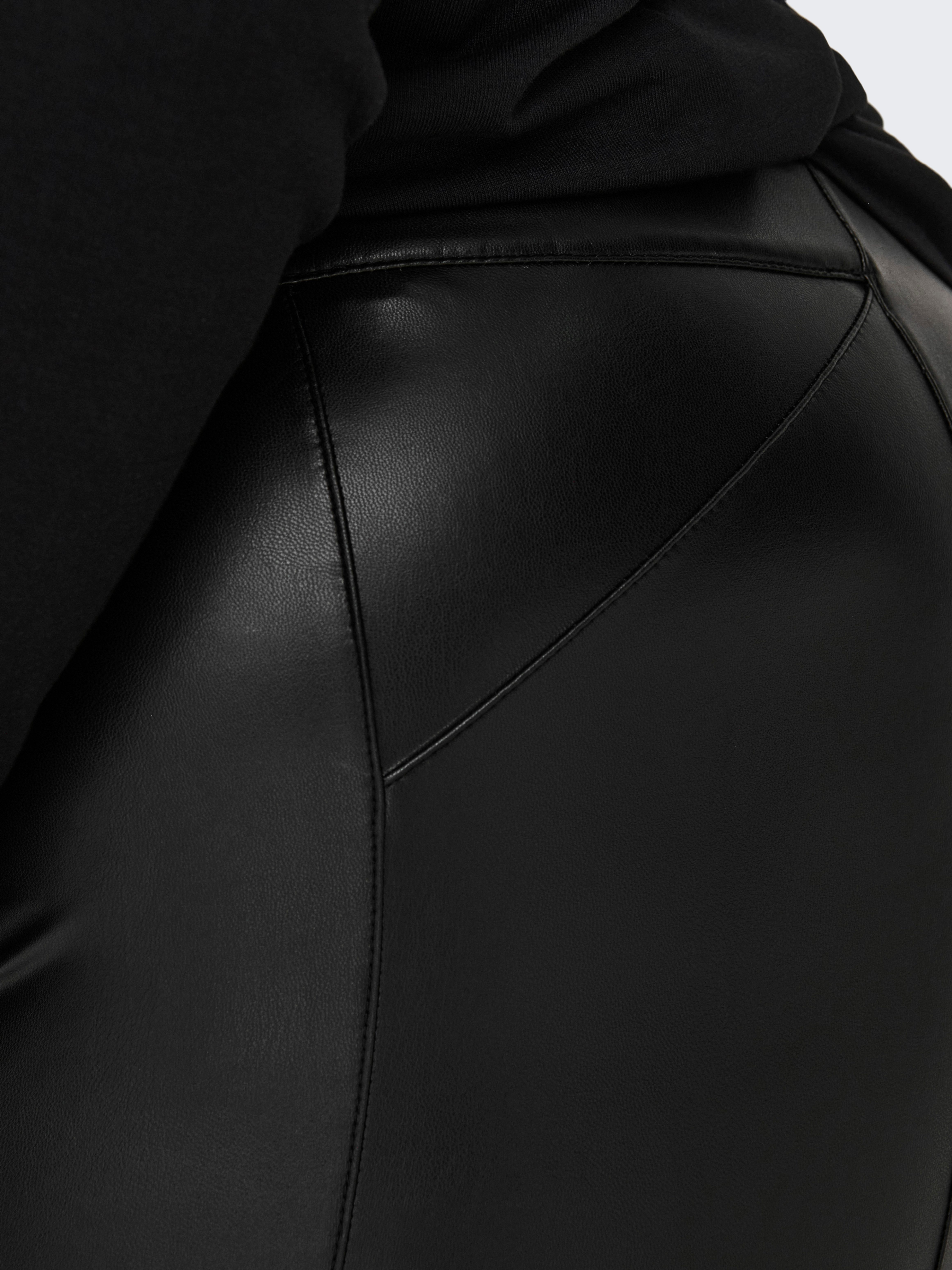 ONLY CARMAKOMA Imitatieleren broek CARJESSIE FAUX LEATHER LEGGING OTW NOOS