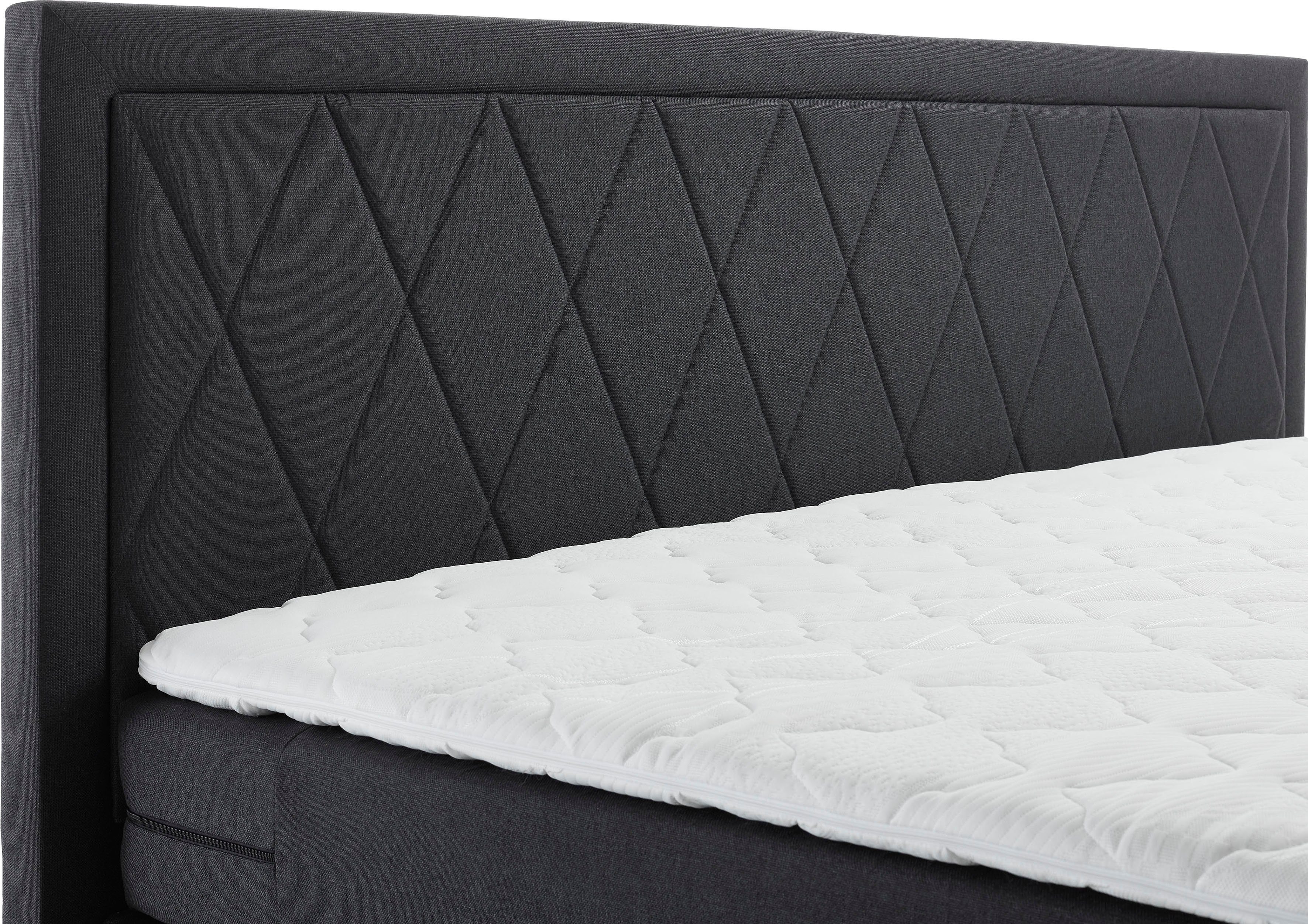 ATLANTIC home collection Boxspring Helen Pocketveringsmatras en topmatras, naar keuze met bedkist