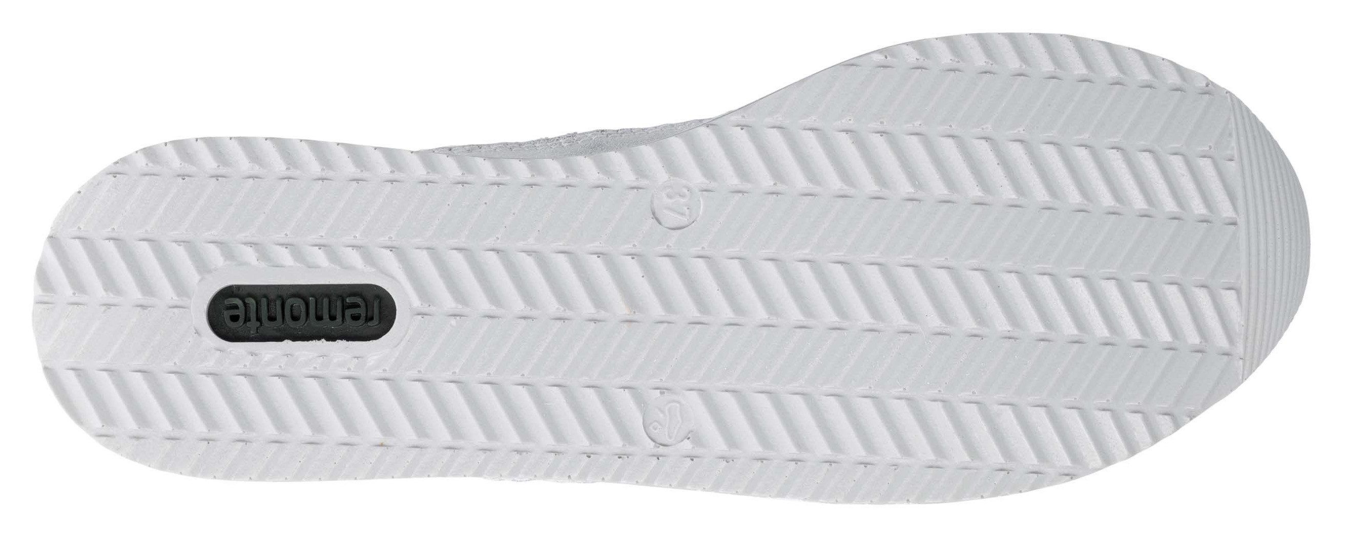 Remonte Plateausneakers , vrijetijdsschoen, lage schoen, veterschoen, vegan, contrastafwerking