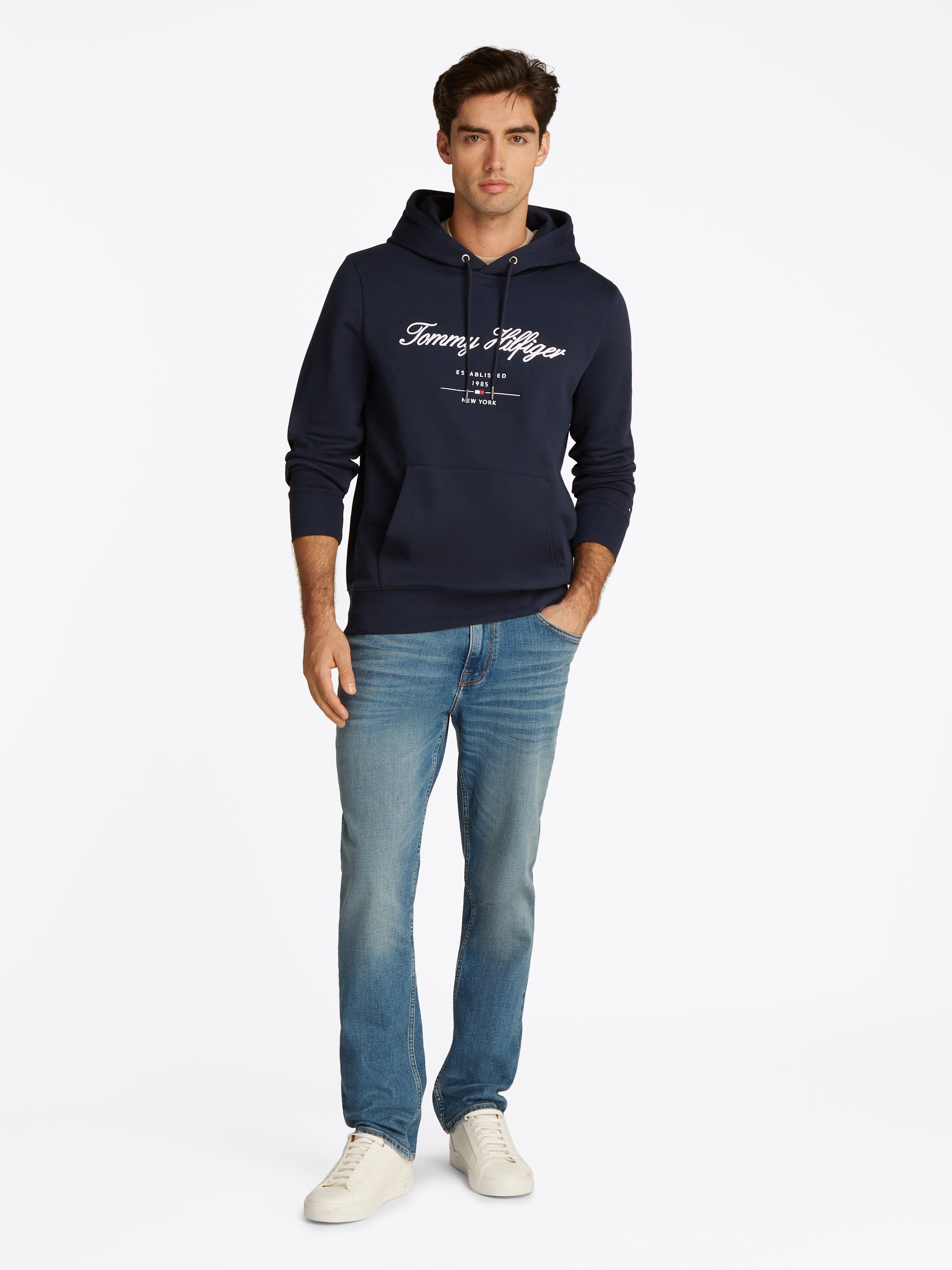 Tommy Hilfiger Hoodie SCRIPT LOGO HOODY met opgestikt logo