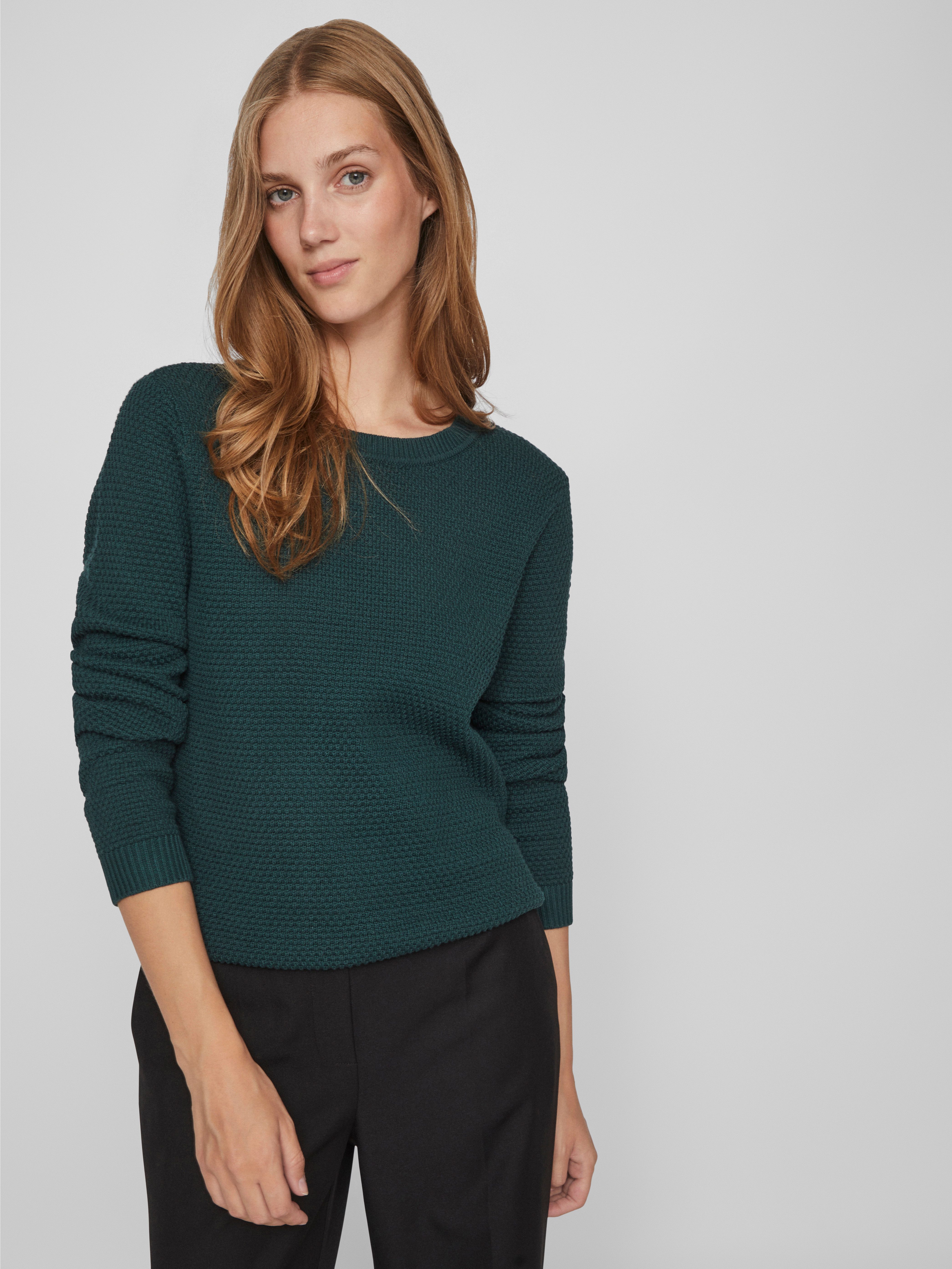 Vila Trui met ronde hals VIDALO O-NECK L/S KNIT TOP- NOOS