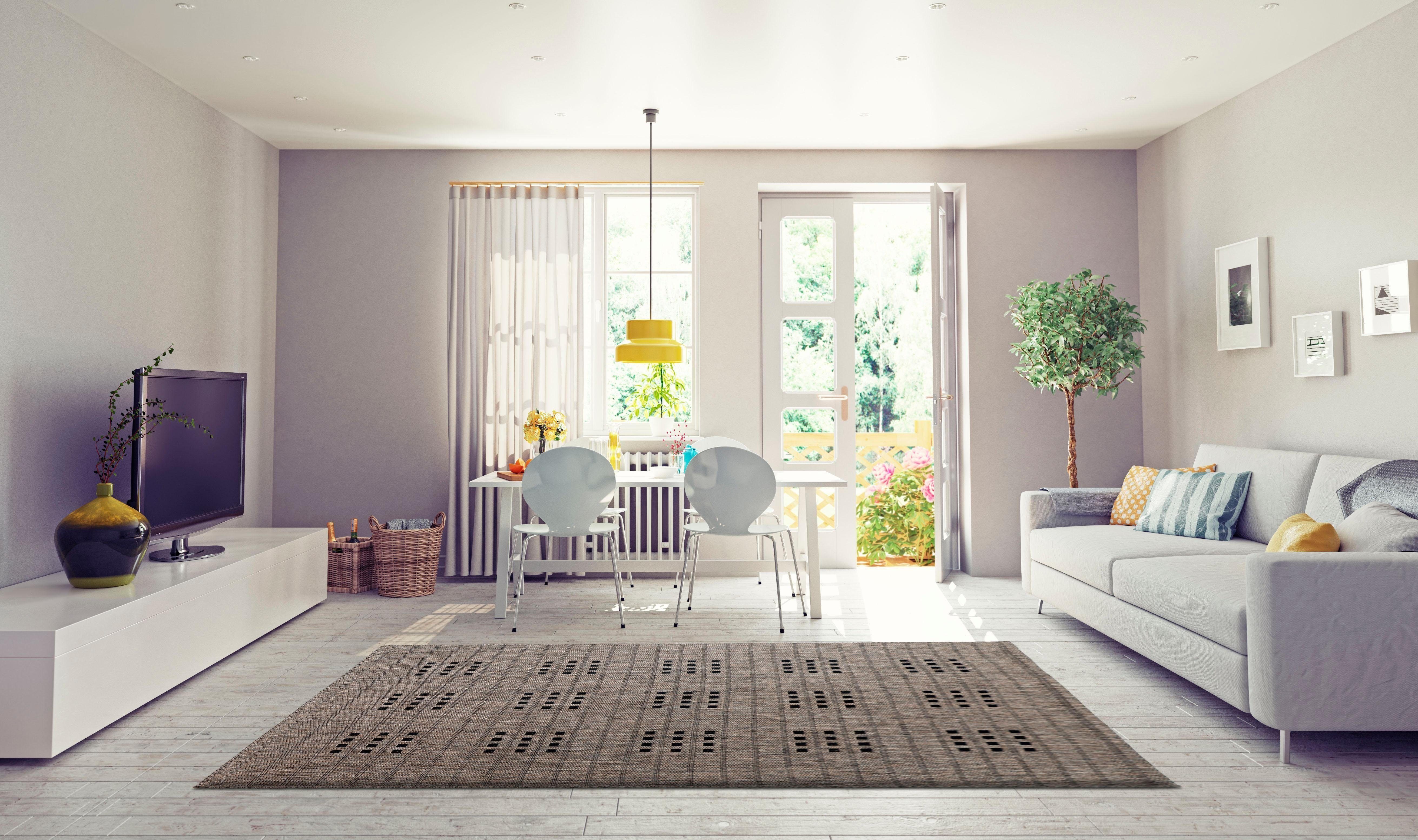 Bruno Banani Vloerkleed Farum In- en outdoor-vloerkleed, weerbestendig & uv-bestendig, bijzonder plat