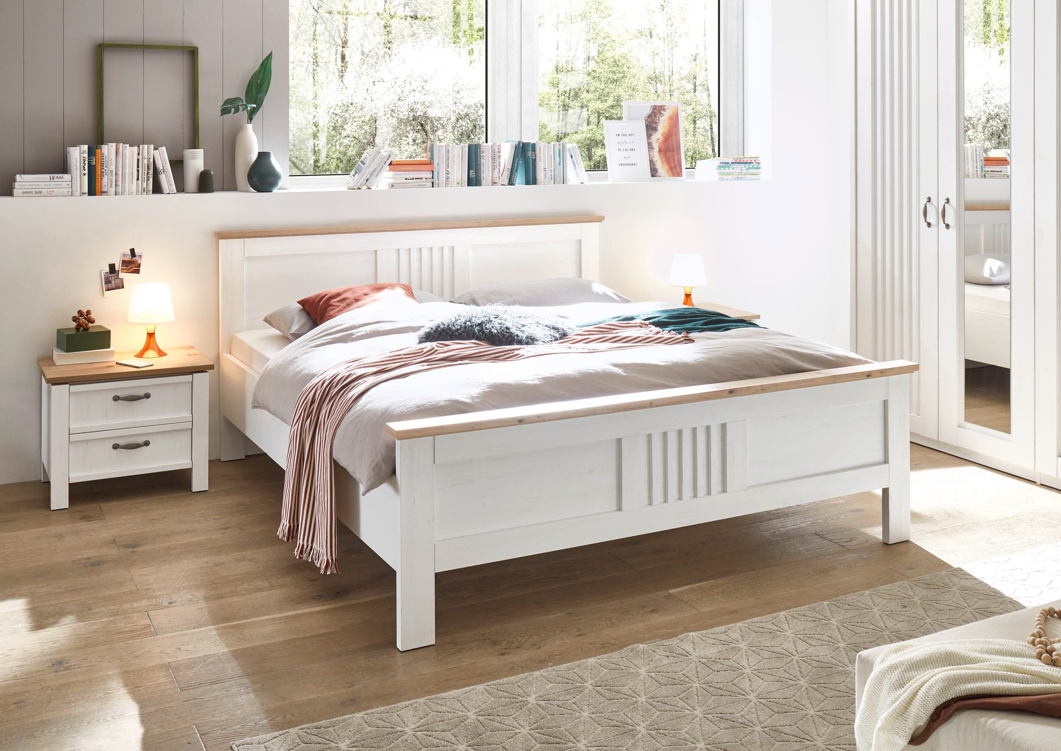 Schlafkontor Bedframe Trient Landhuisstijl, bed naar keuze in 2 afmetingen