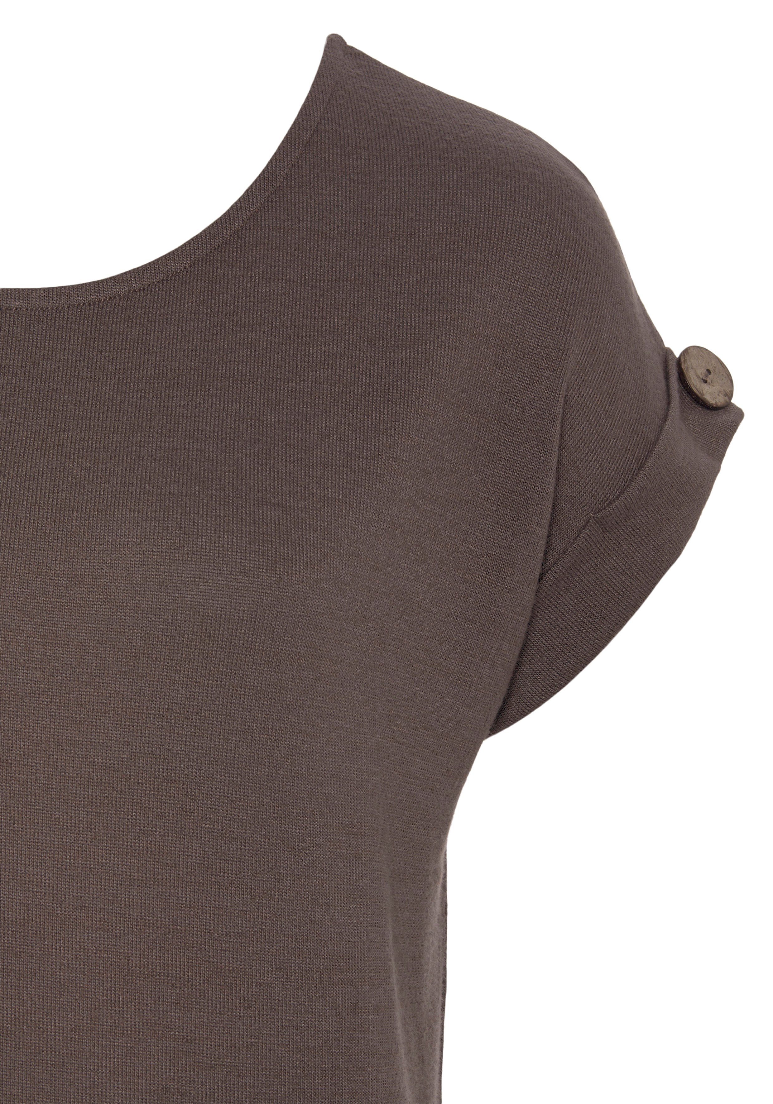 Lascana Shirt met korte mouwen Met knoopdetail aan de mouwafsluiting (set, 1-delig)