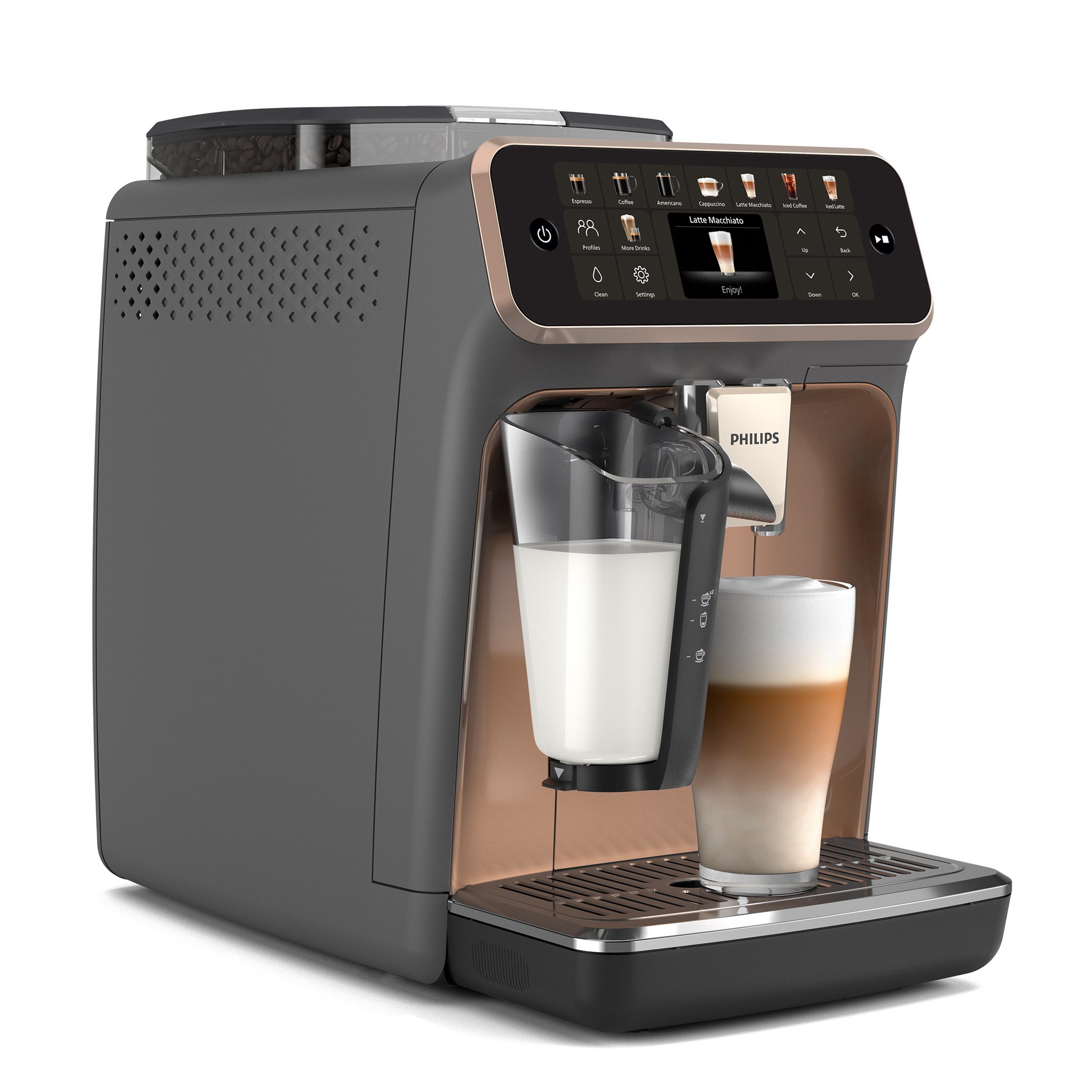 Philips Volautomatisch koffiezetapparaat EP5544/80 5500 Series, 20 Kaffeespezialitäten (heiß oder eisgekühlt),