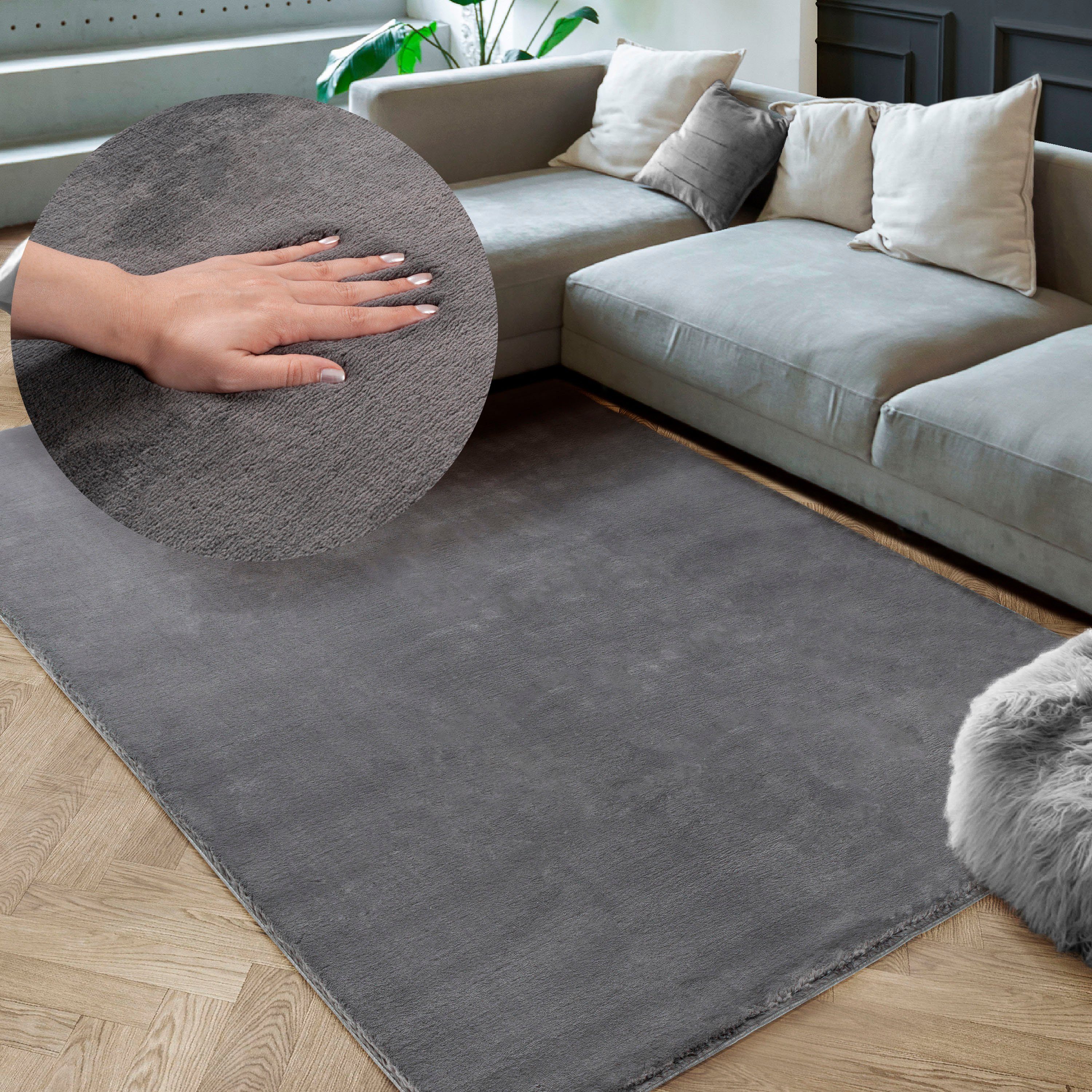 merinos Vloerkleed Maximo 30 zachte dichte korte pool, vloerkleed van imitatiebont, bont-touch, woonkamer