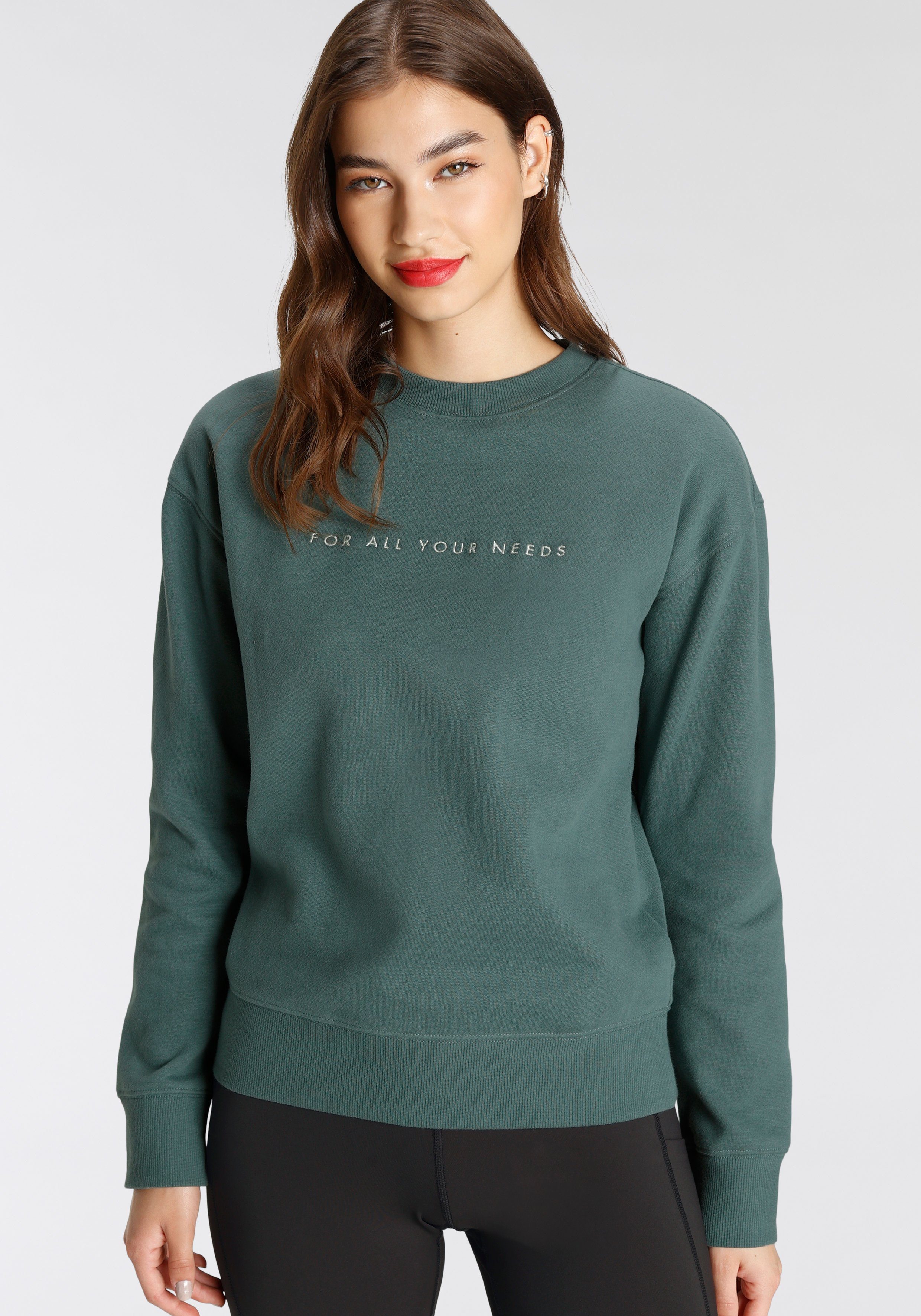 FAYN SPORTS Sweatshirt CREW NECK met geborduurd logo