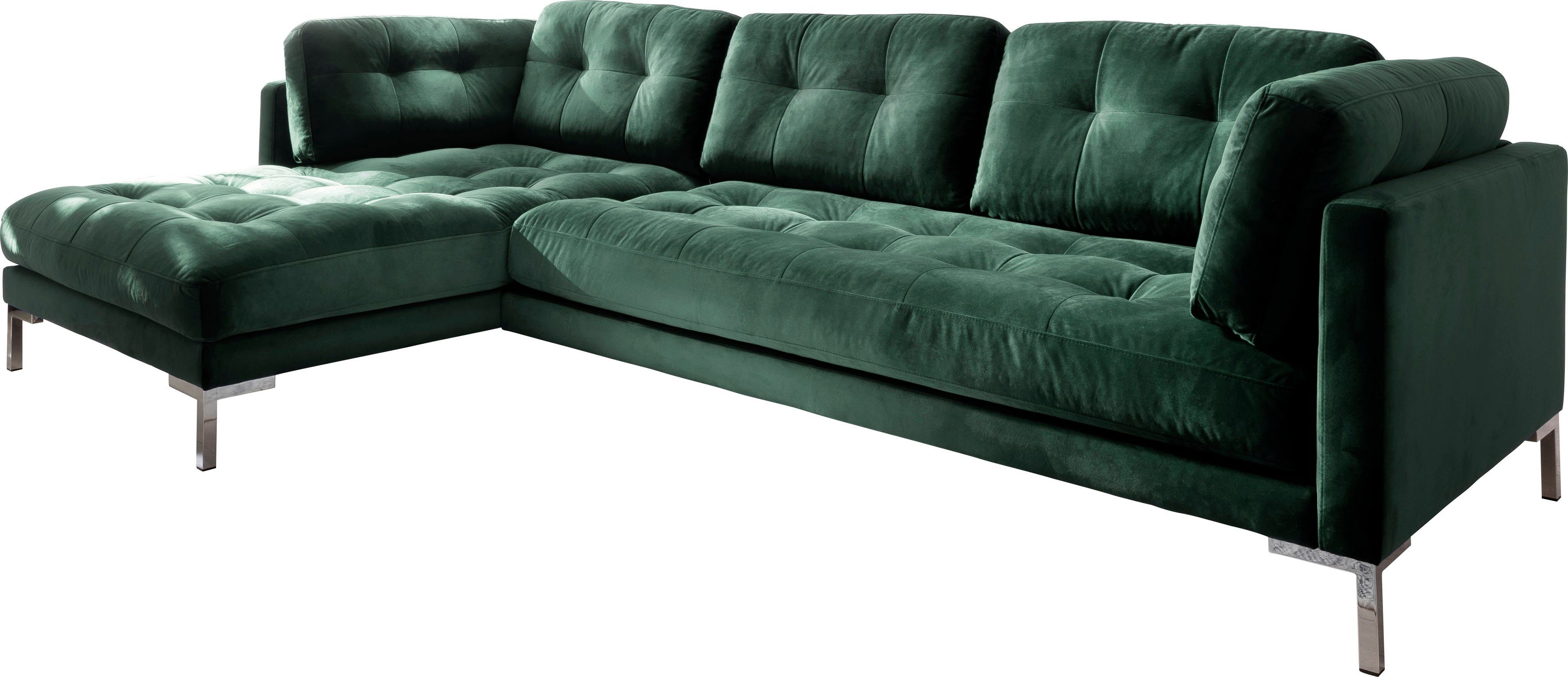 Trends by HG Hoekbank Landau L-vorm in cordstof met metalen voet