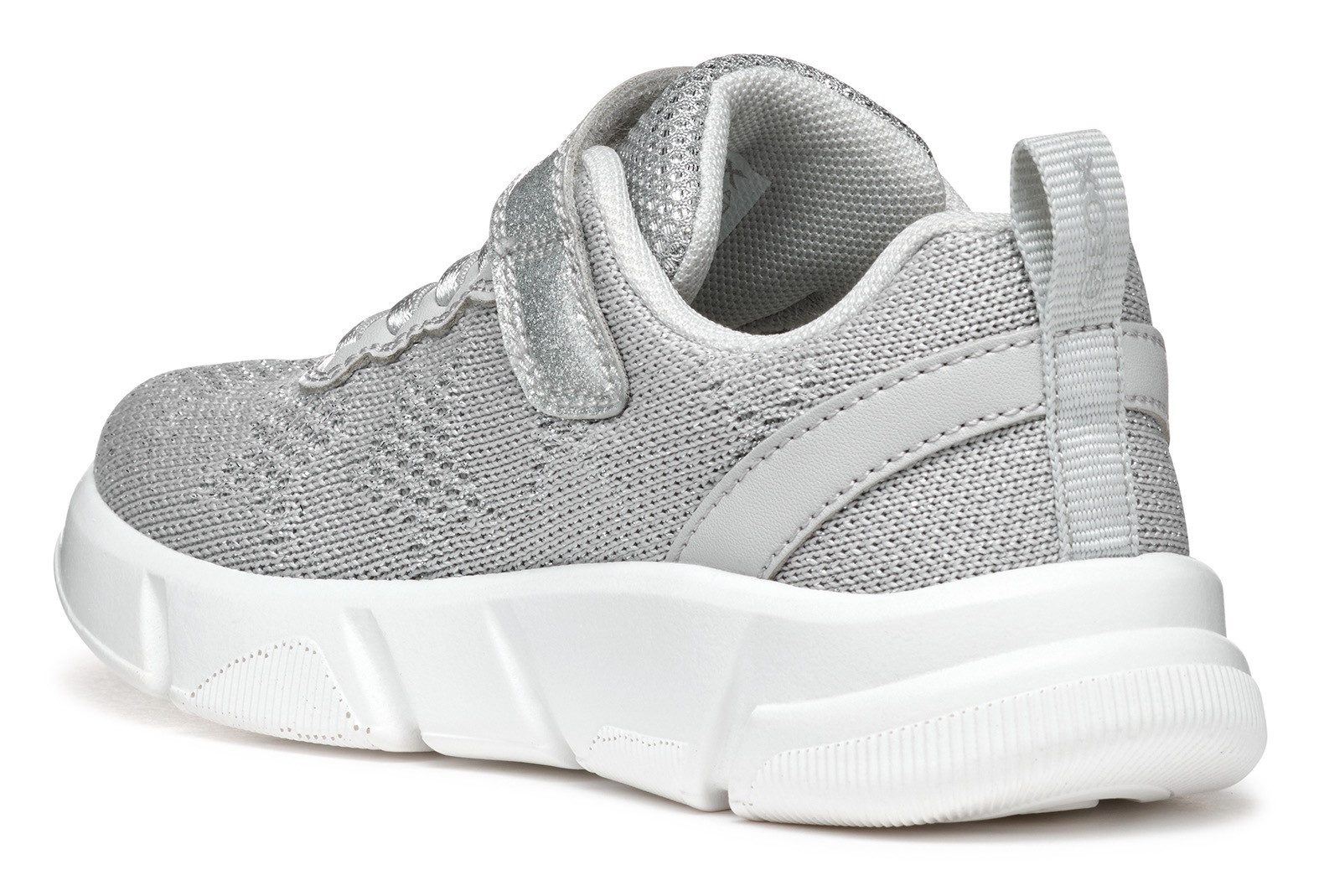 Geox Sneakers J ARIL GIRL , knitwear sneaker, klittenbandschoen met glinsterende klittenband