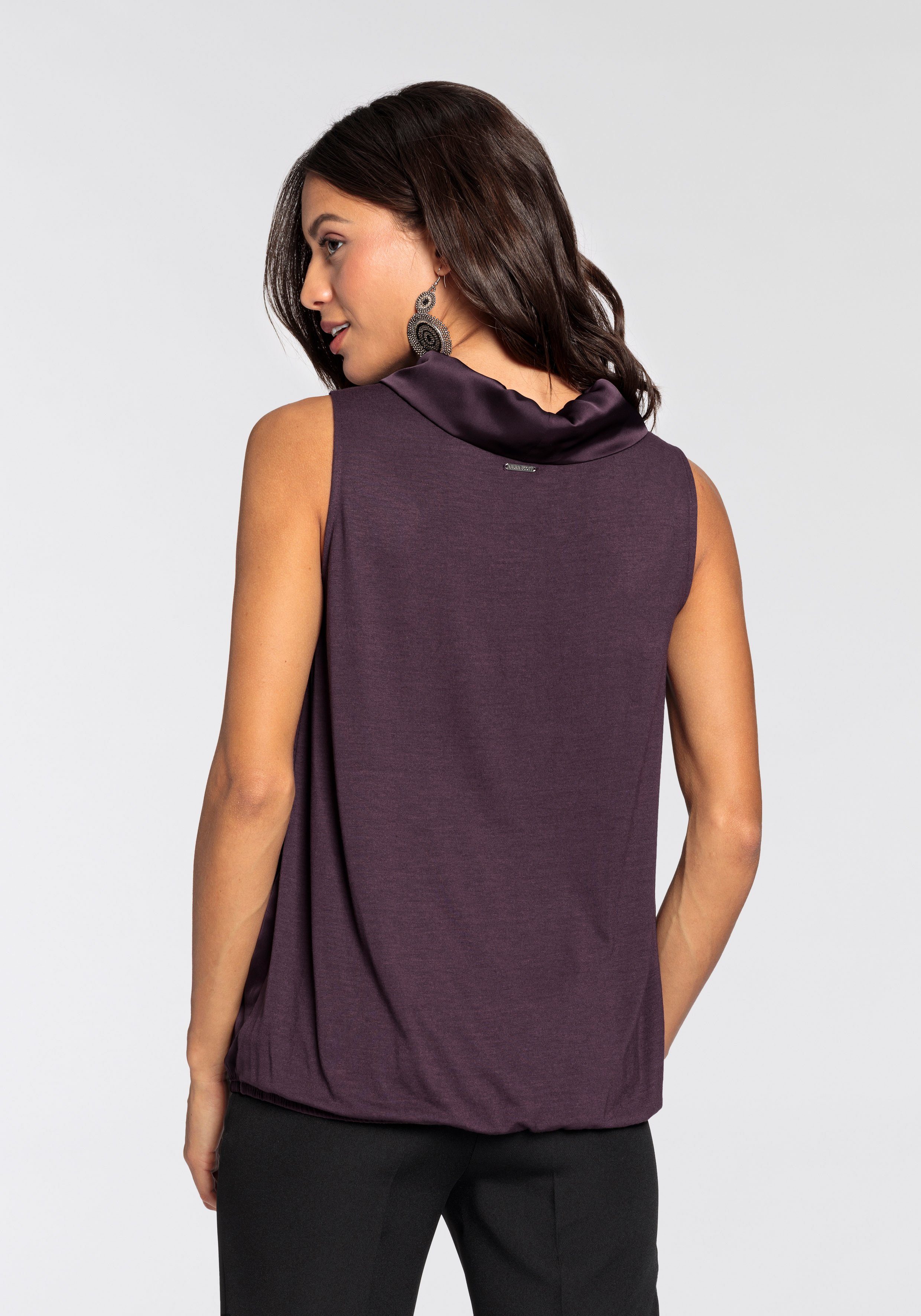 Laura Scott Top van satijn en jersey - nieuwe kleuren