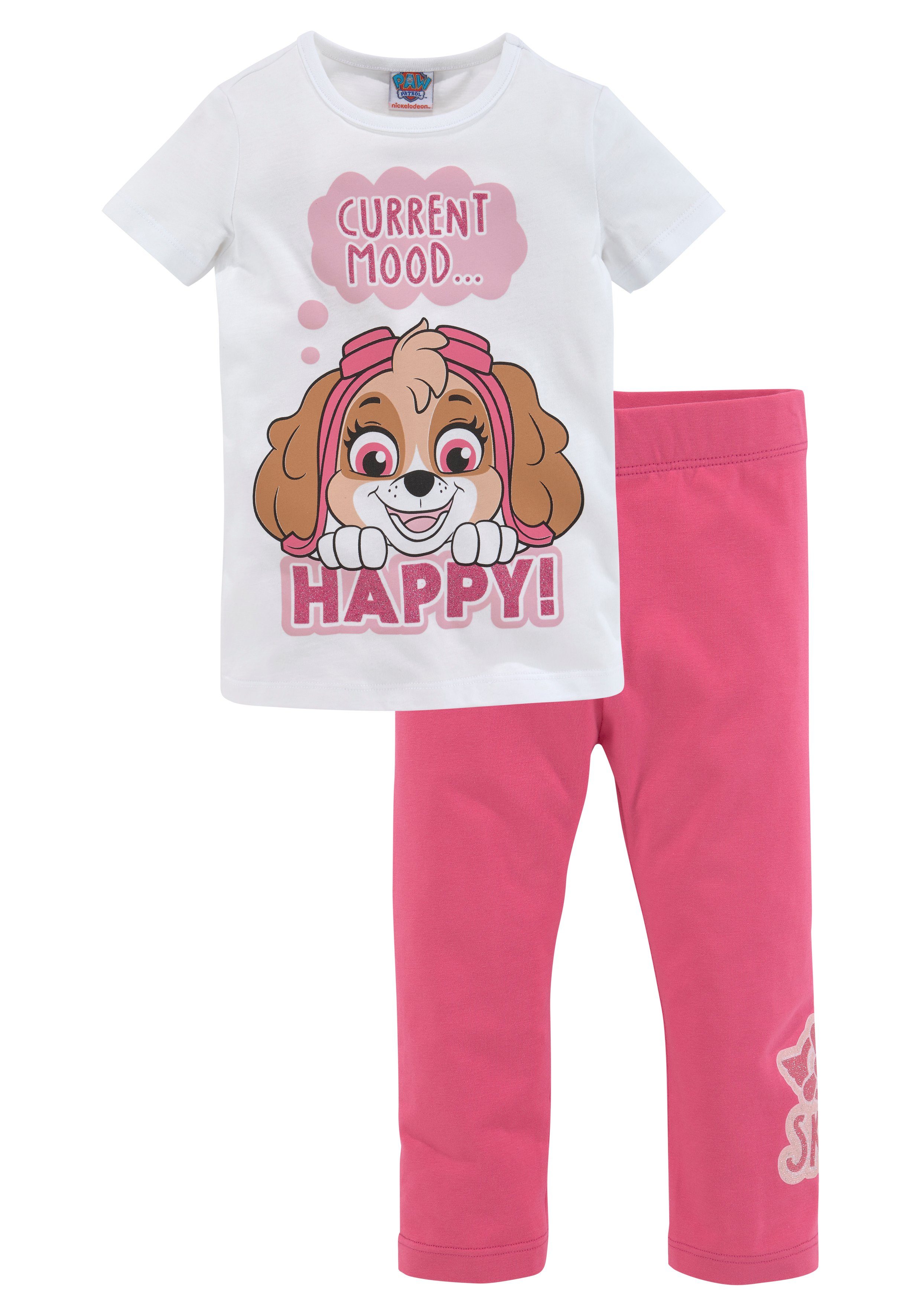 PAW PATROL Shirt & legging met glitterprint (set, 2-delig)