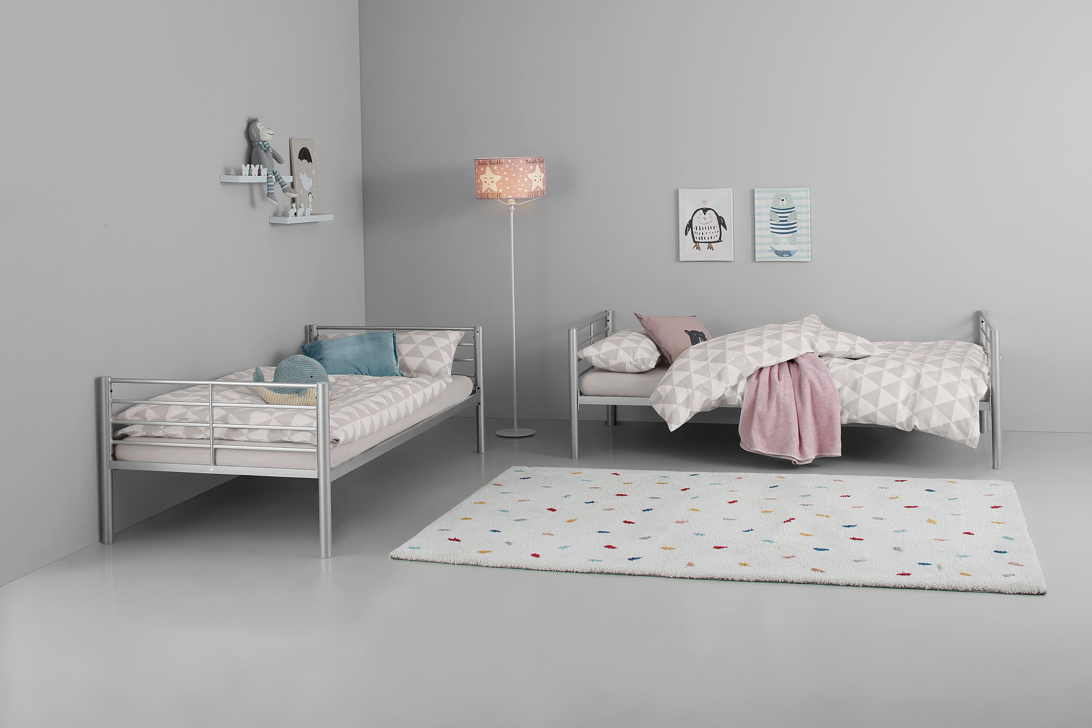 Lüttenhütt Stapelbed Hayo, draagvermogen 250 KG! Metalen bed, stapelbed perfect voor kleine ruimtes, meerdere kleuren(b/d/h) ca. 208/97/160 cm