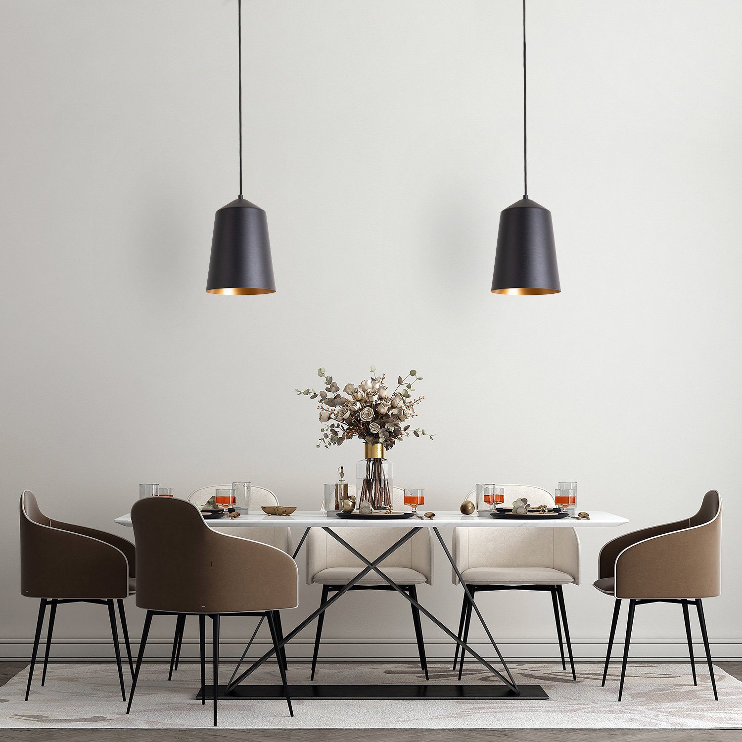 Paco Home Plafondlamp Jackson Woonkamer aluminium poedercoating industrieel ontwerp E27