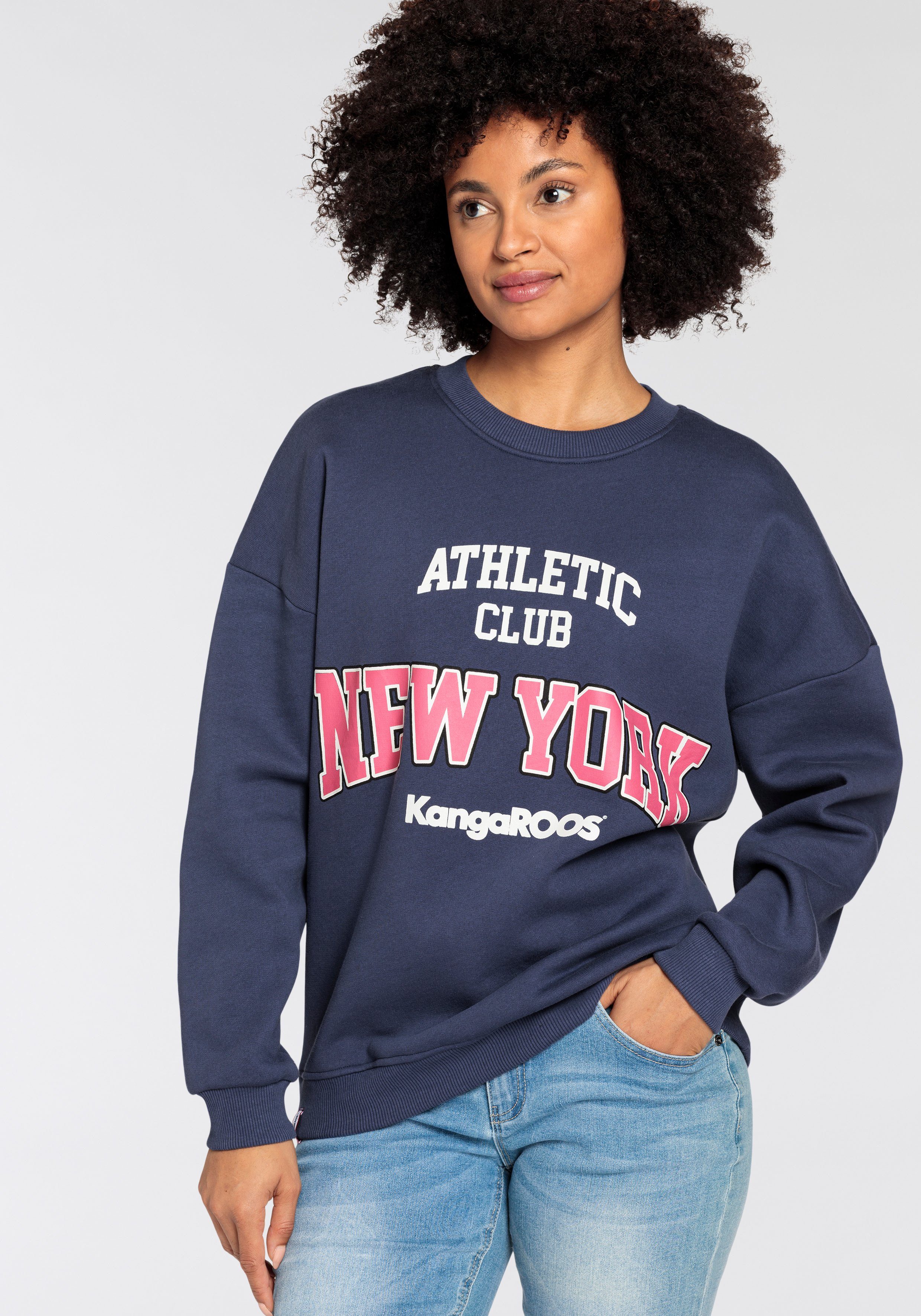 KangaROOS Sweatshirt met groot logo in college-stijl