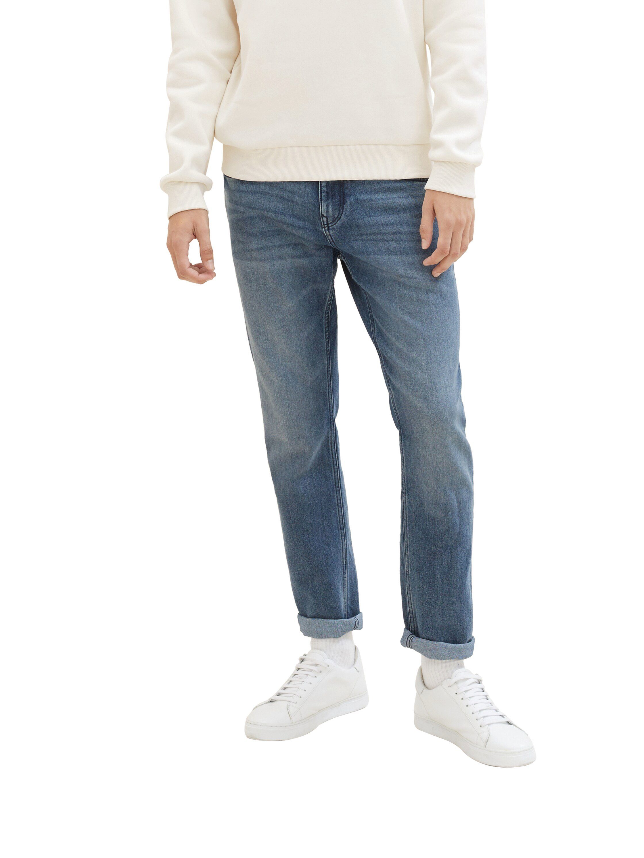 Tom Tailor Denim 5-pocket jeans AEDAN STRAIGHT heren slim fit jeans maat 29 bruin