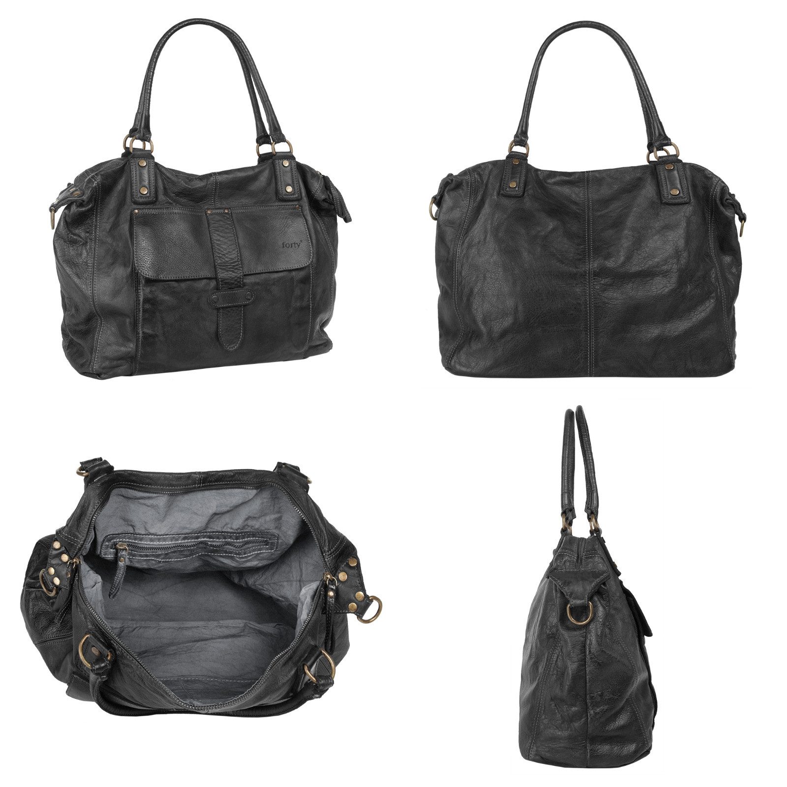 Forty Degrees Shopper echt leer, made in italy