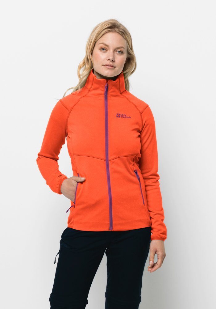 Jack Wolfskin Fleecejack FORTBERG FZ W dames fleece vesten maat XXL (48) oranje
