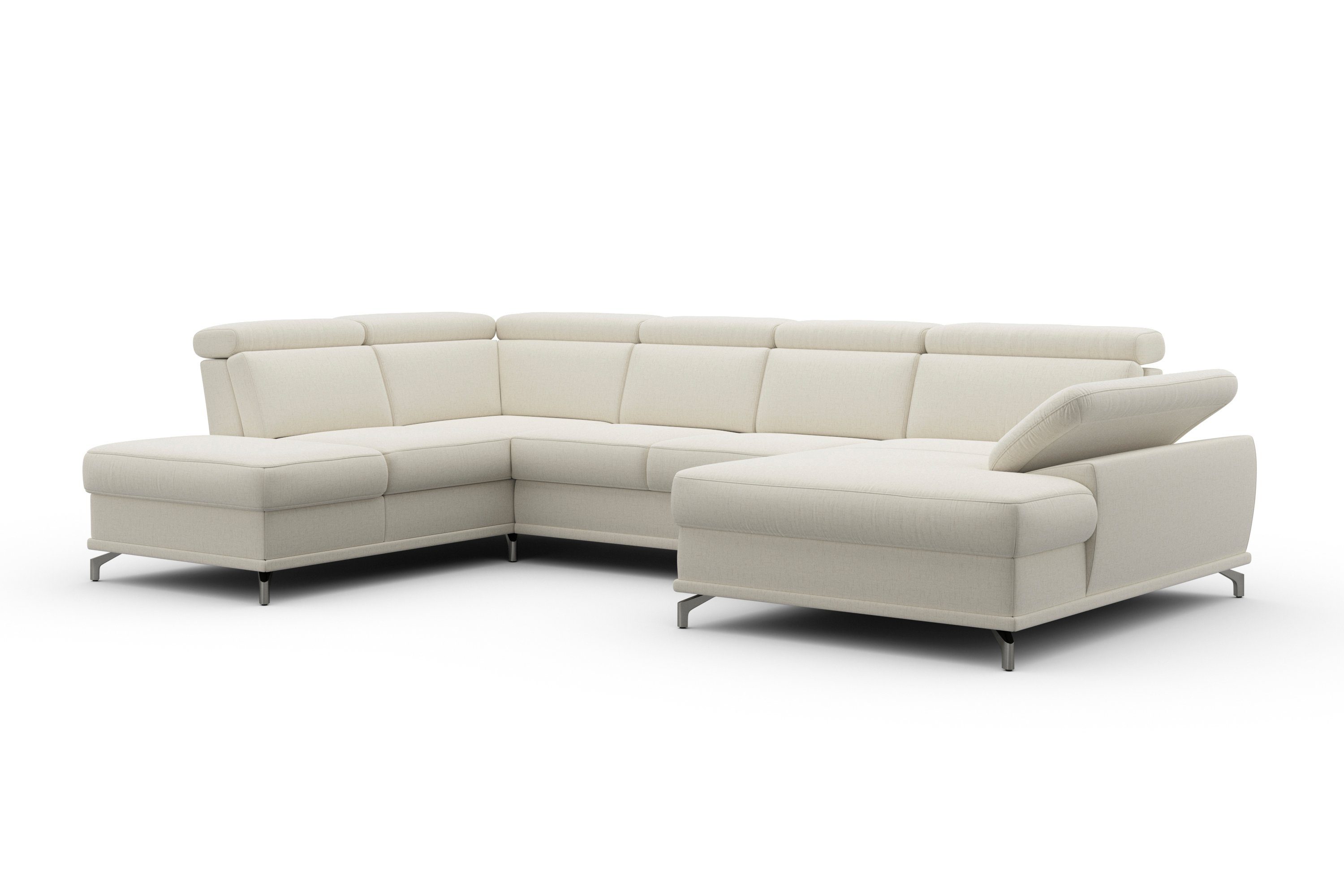 sit&more Zithoek Cabrio U-vorm, met zitdiepteverstelling, arm- en hoofdsteunverstelling