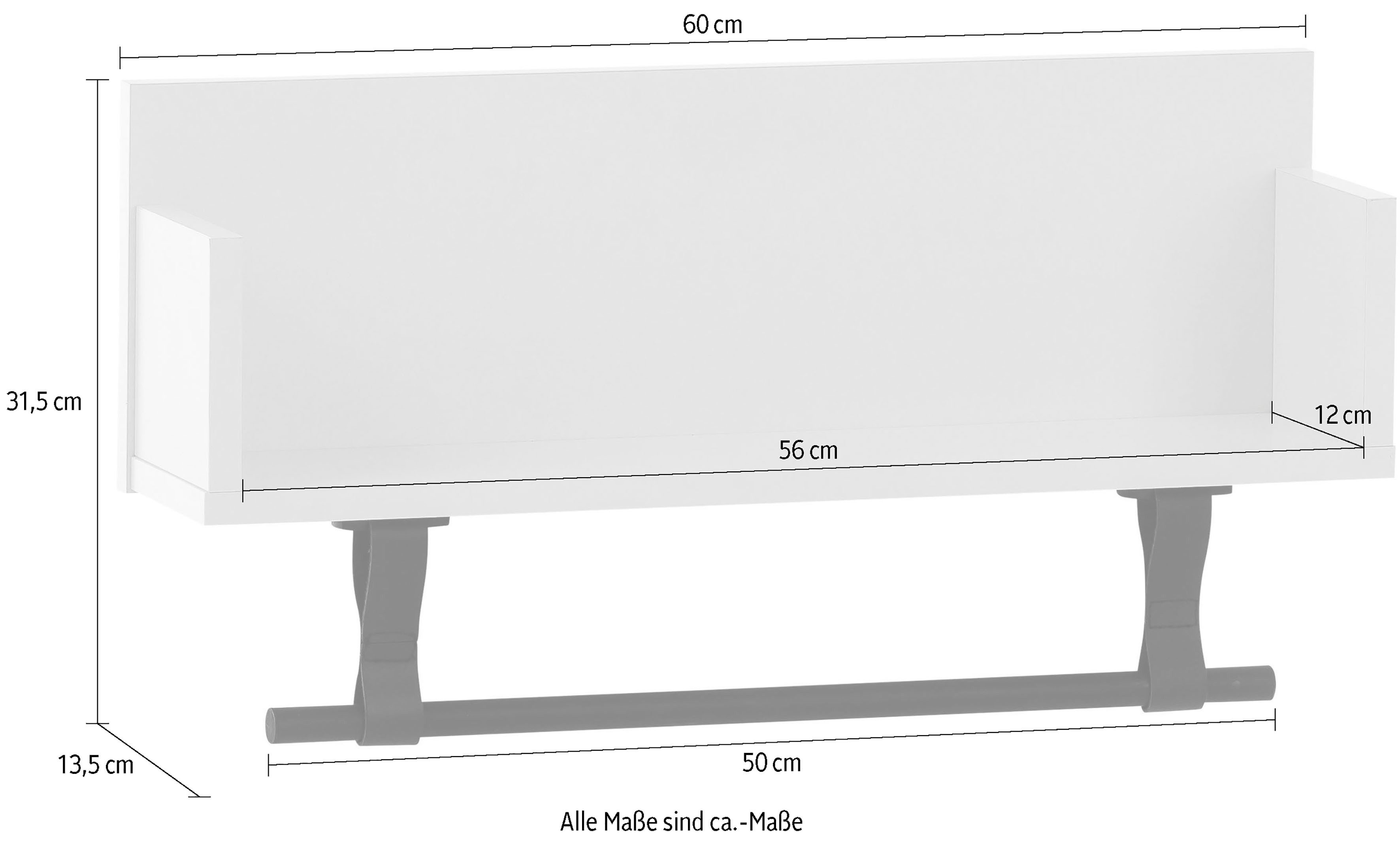 Schildmeyer Wandplank Ella, breedte 59 cm