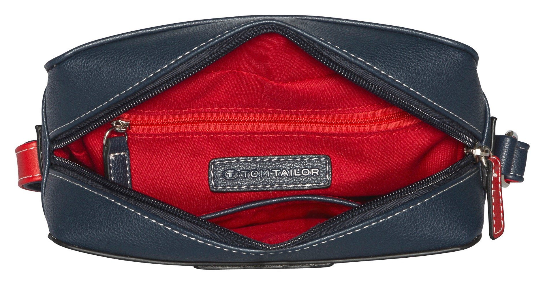 Tom Tailor Handtas Miri mare maritieme stijl met contrasterende naden en doordachte kleuraccenten