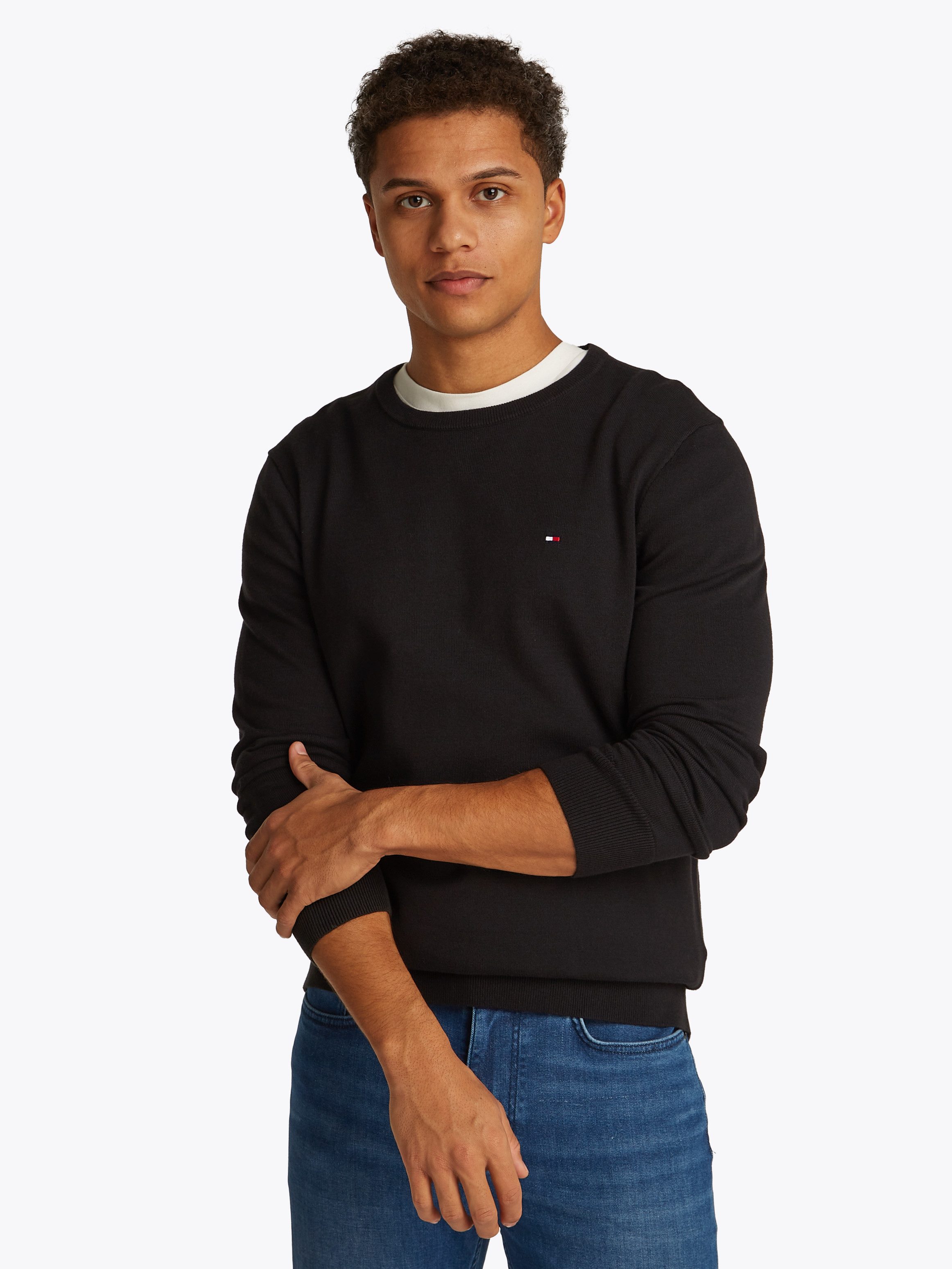 Tommy Hilfiger Trui met ronde hals ESSENTIAL COTTON CREW NECK