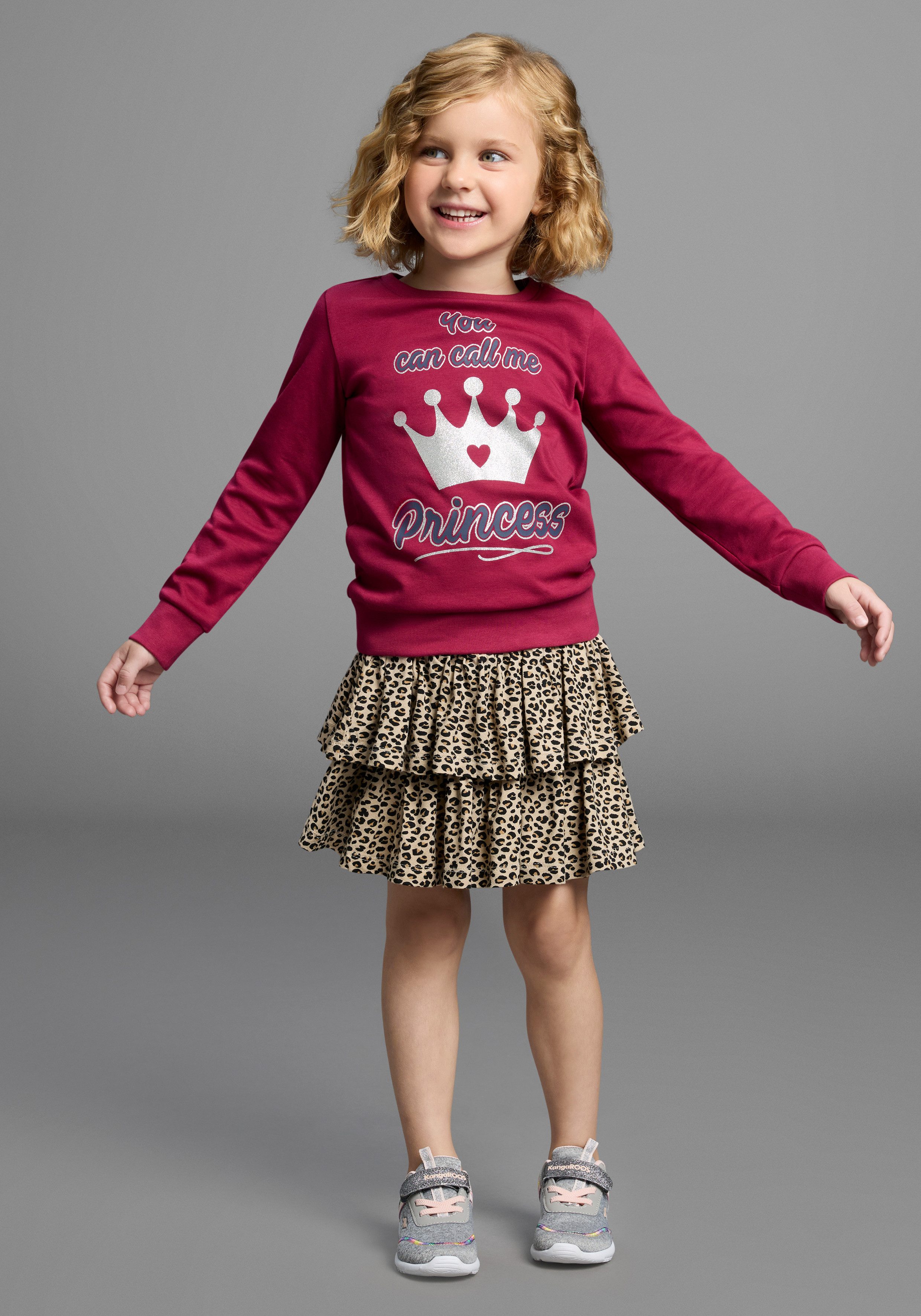 KIDSWORLD Shirt met lange mouwen YOU CAN CALL ME PRINCESS Lange mouwen, basic pasvorm, bedrukt, ronde hals