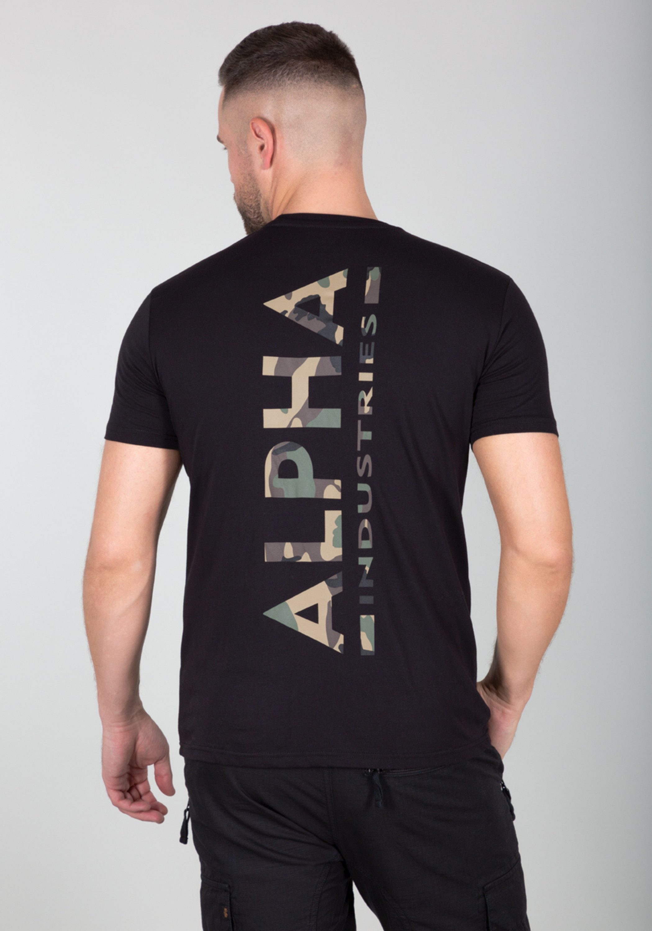 Alpha Industries T-shirt Backprint T-Shirt Camo Print