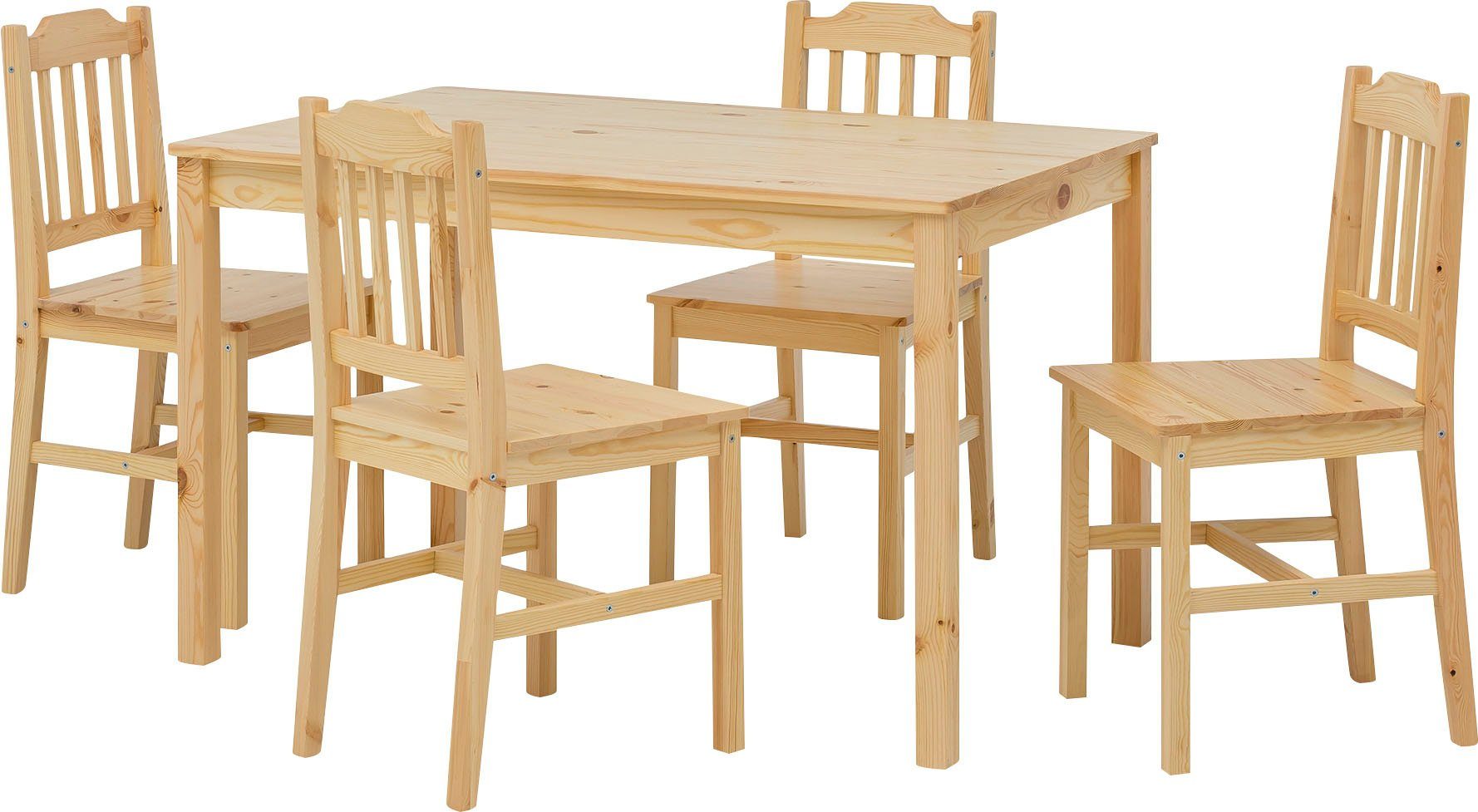 Home affaire Eethoek Chur gemaakt van massief grenenhout (set, 5-delig)