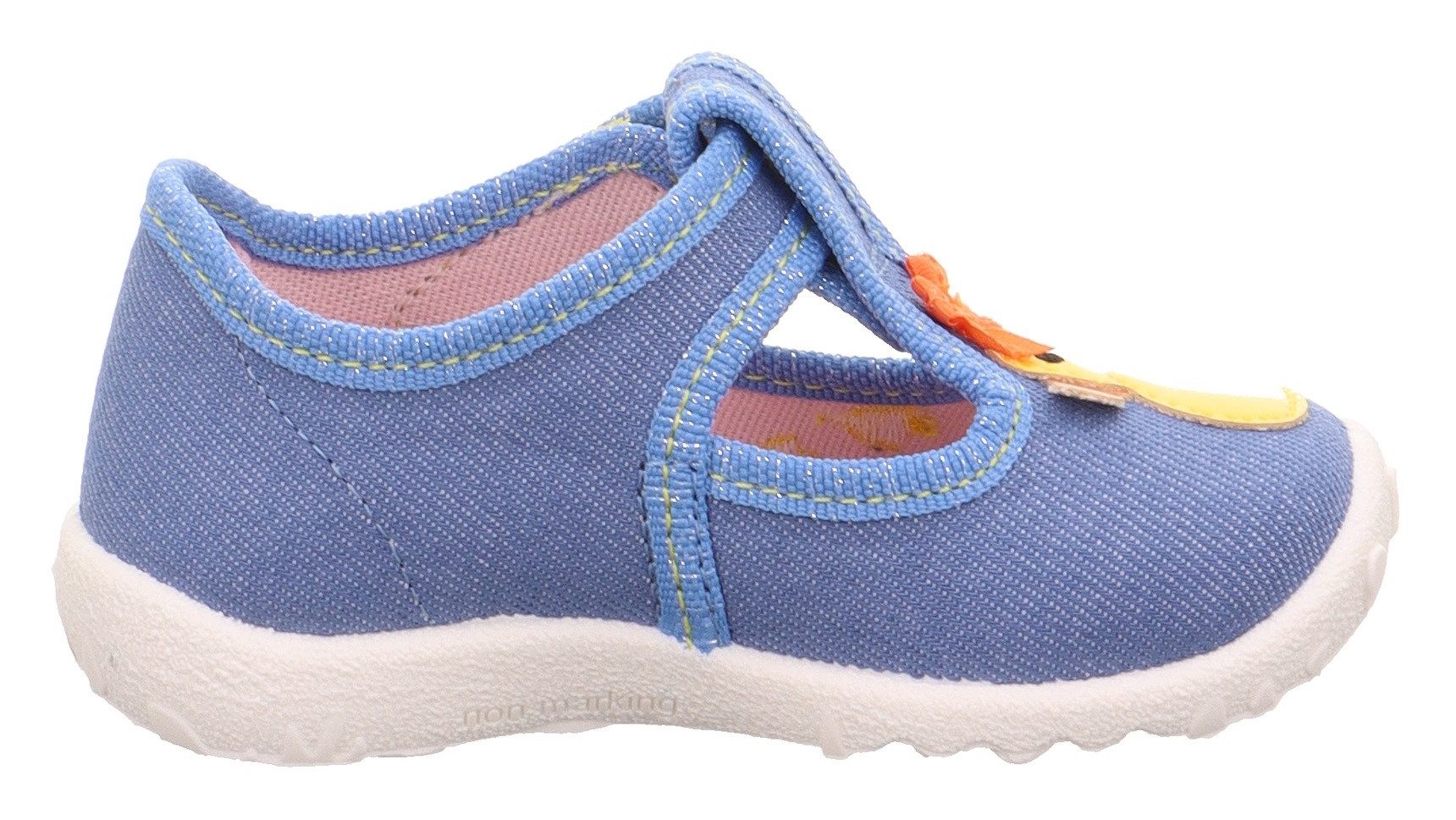Superfit Pantoffels SPOTTY WMS: middel Ballerina met klittenbandsluiting, maat sjabloon om te downloaden