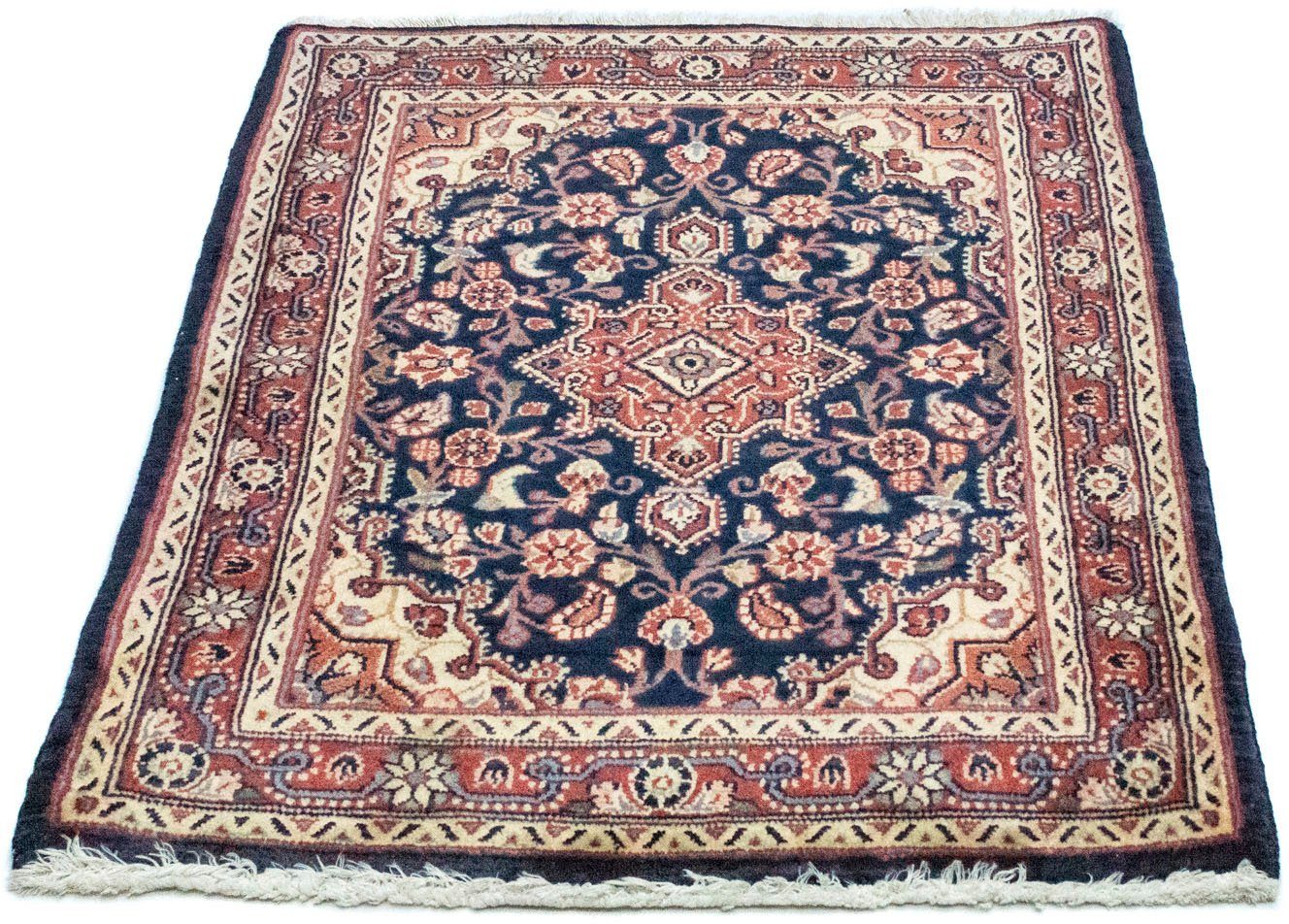 morgenland Wollen kleed Sarough vloerkleed met de hand geknoopt blauw