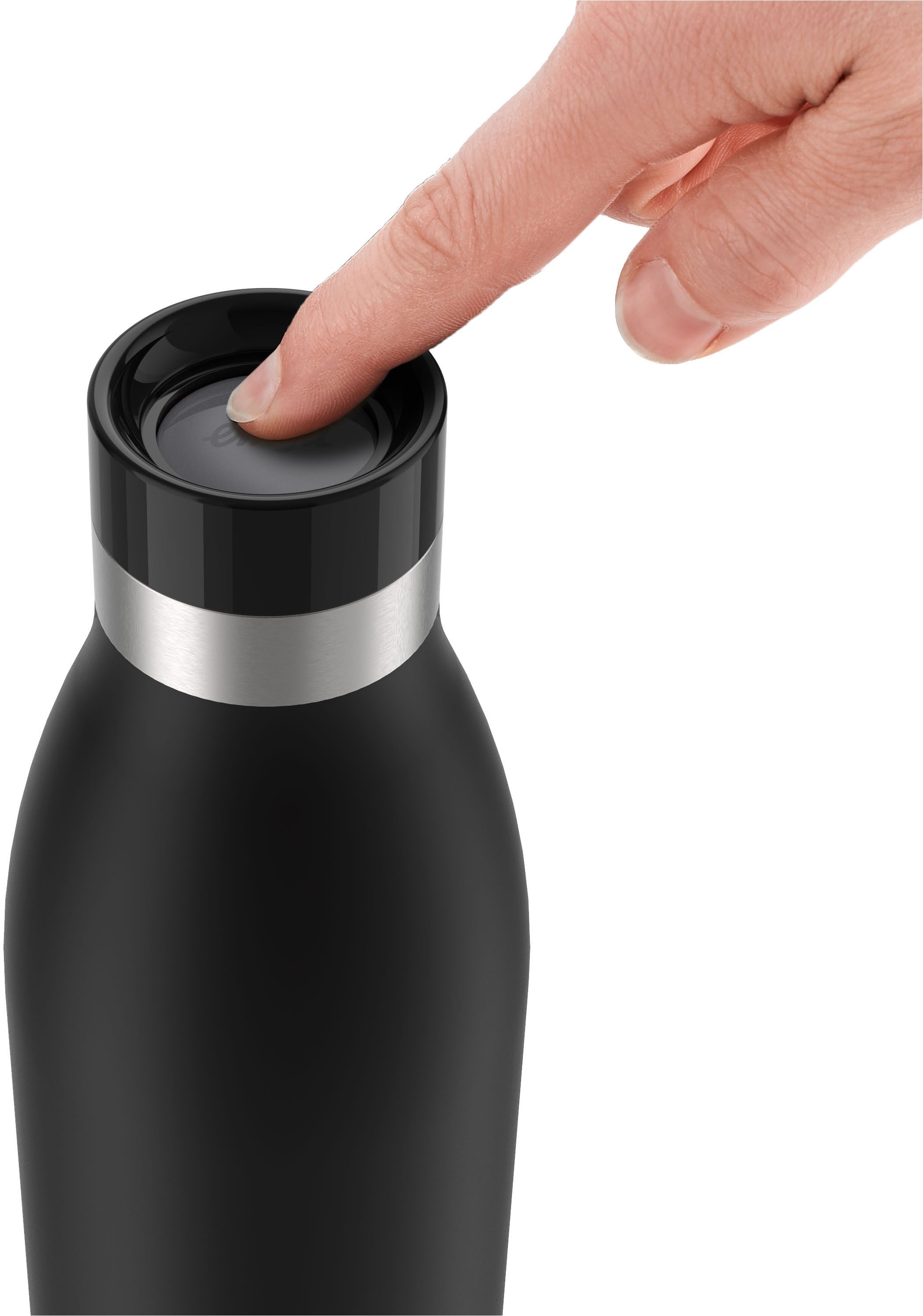 Emsa Thermosfles Drinkfles Bludrop 1 liter, lekvrij, 360°-rondom drinkopening, 40 uur koud, 20 uur warm (1-delig)