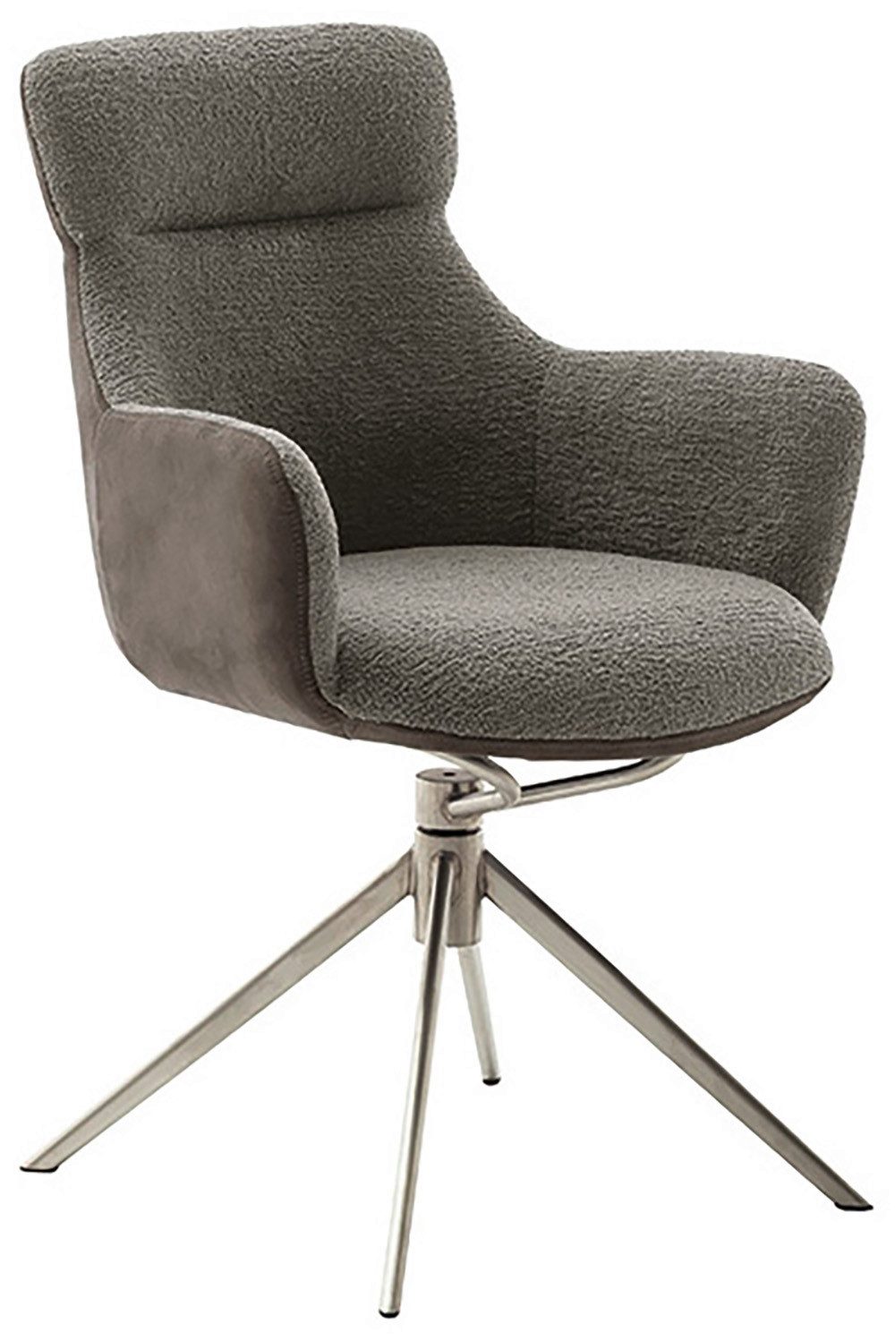 MCA furniture Eetkamerstoel Pelion (2-set), draaibaar 360°, draai- & schommelfunctie, zithoogte ca. 50 cm