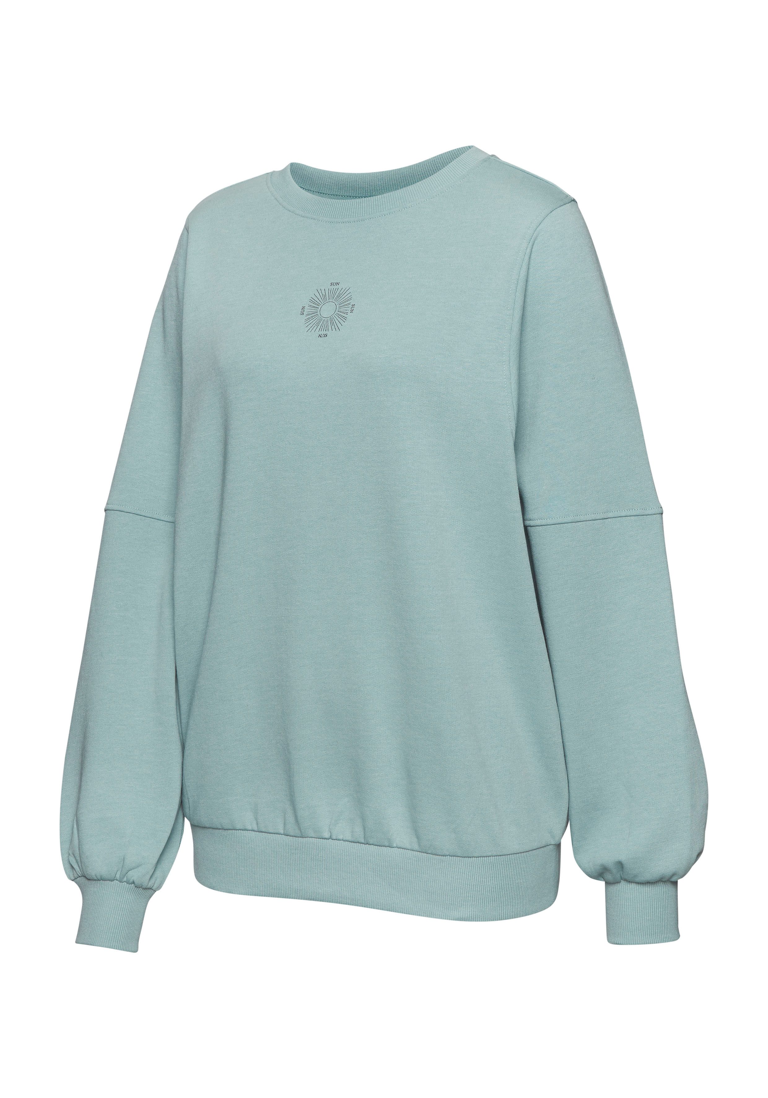Buffalo Sweatshirt Loungetop met grote rugprint - met glanseffect, loungewear