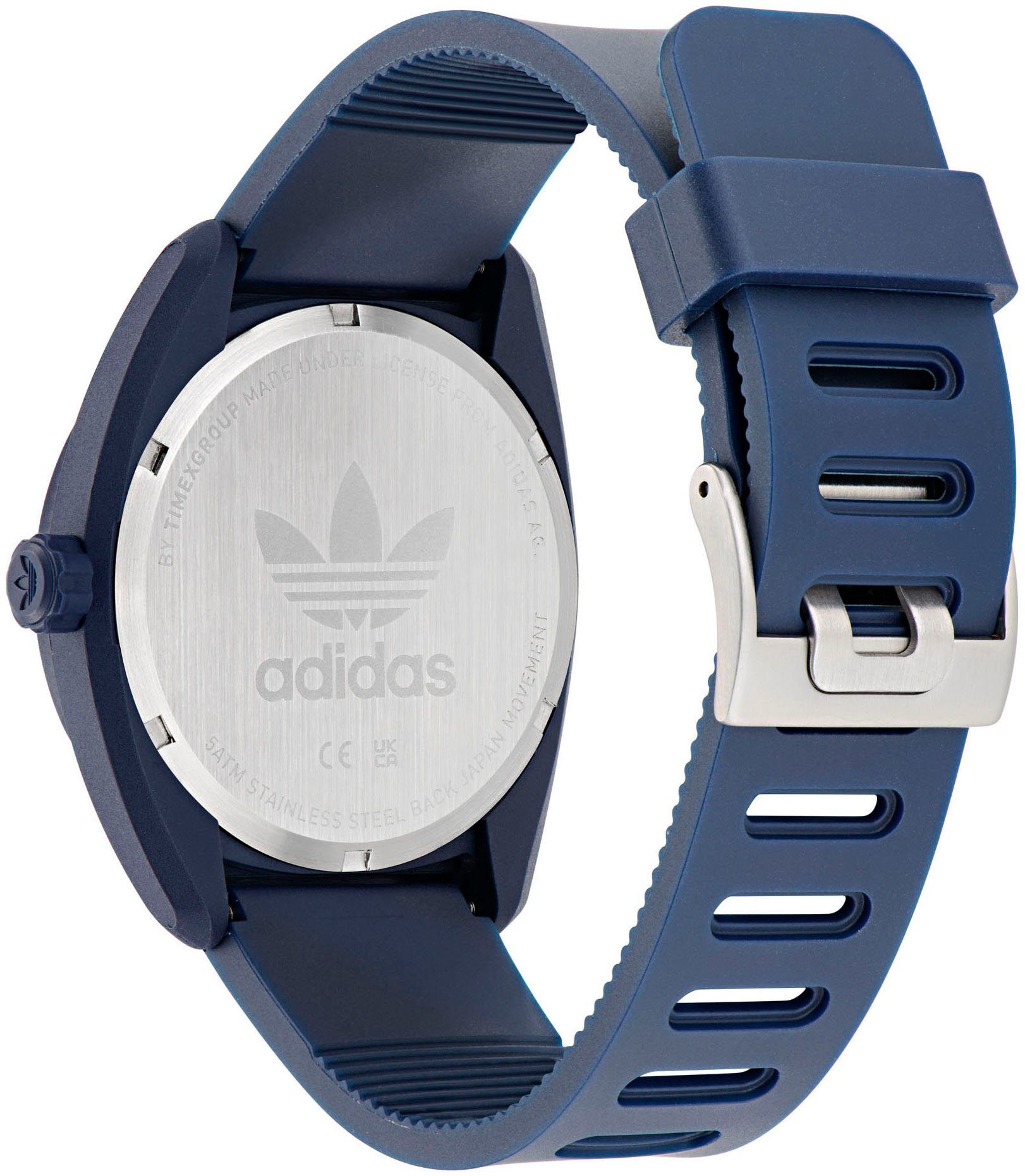 adidas Originals Kwartshorloge PROJECT THREE Polshorloge, dameshorloge, herenhorloge, analoog, siliconen armband