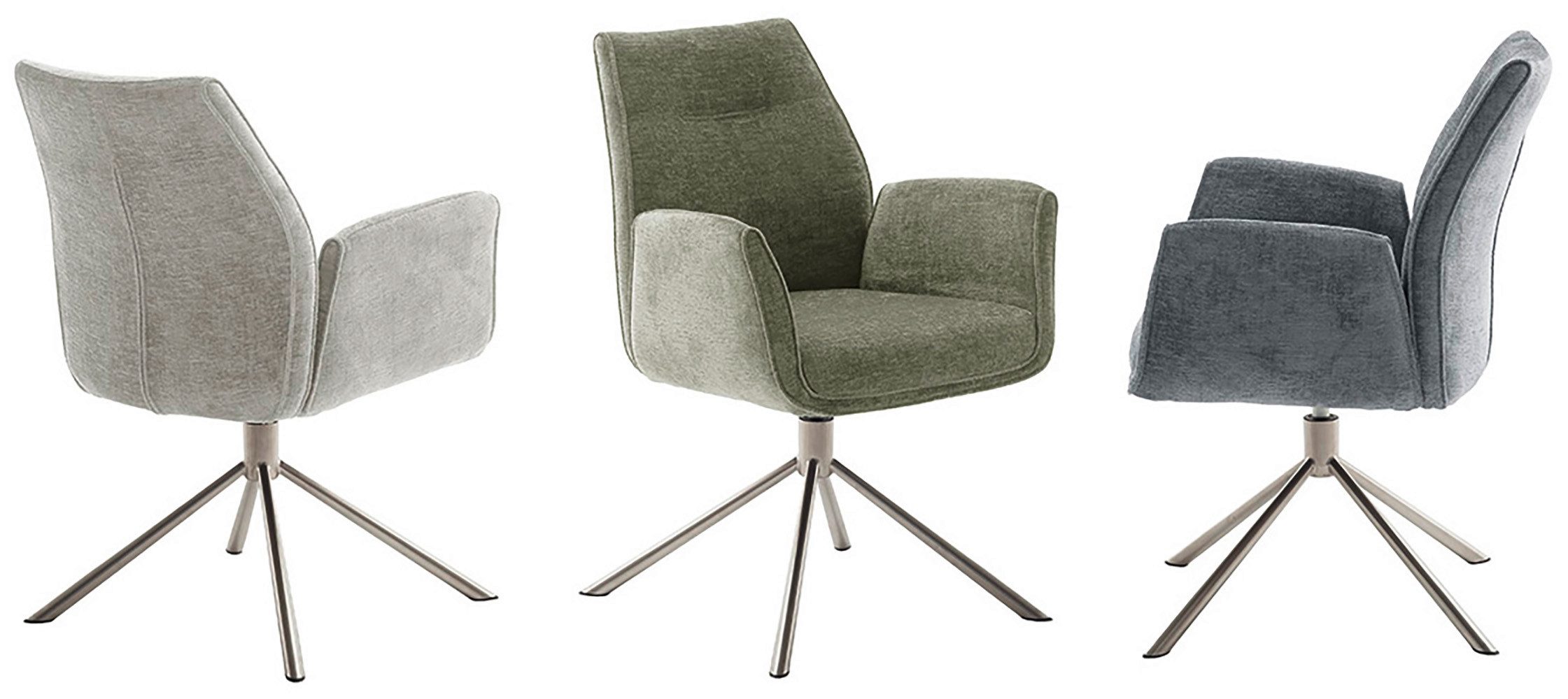 MCA furniture Eetkamerstoel Diveria (2-delige set) 4-poot stoel, draaibaar 360°, belastbaar 120 kg, zithoogte ca. 50cm