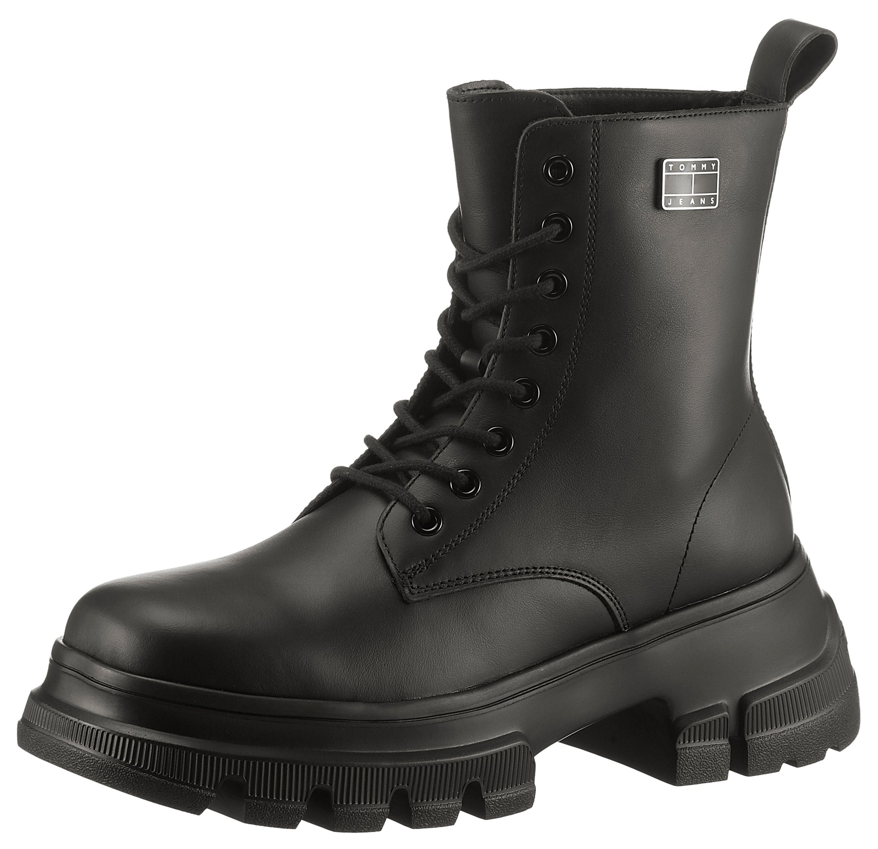 TOMMY JEANS Hoge veterschoenen TJW CHUNKY LEATHER BOOT