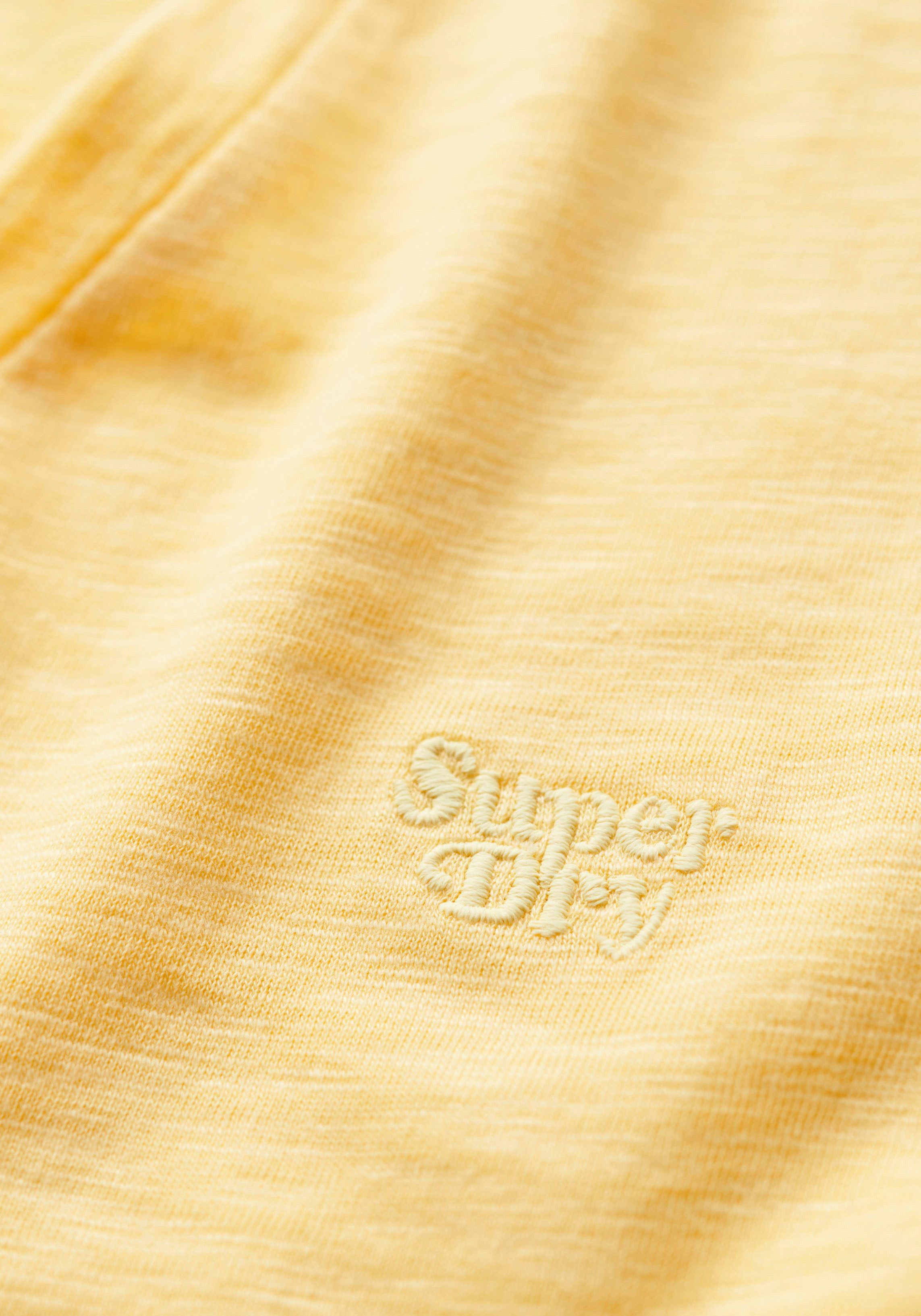 Superdry Shirt met V-hals STUDIOS SLUB EMB VEE TEE gestructureerd t-shirt met v-hals en borduursel