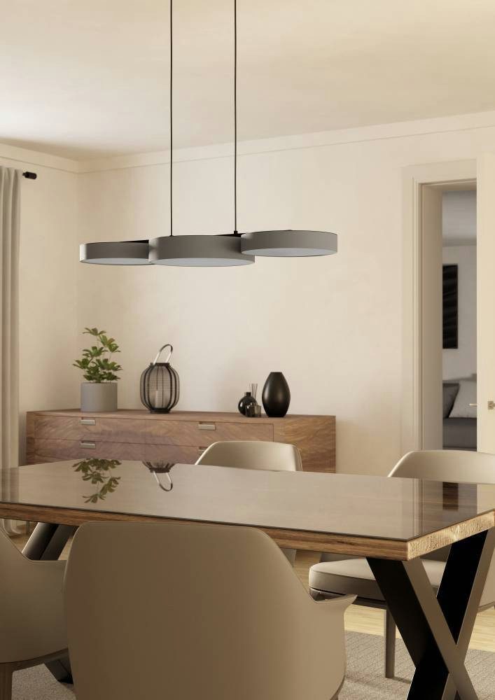 EGLO Hanglamp BARBANO-Z hanglamp, grijs wit, ZigBee 3.0, disco-modus, timer (1 stuk)