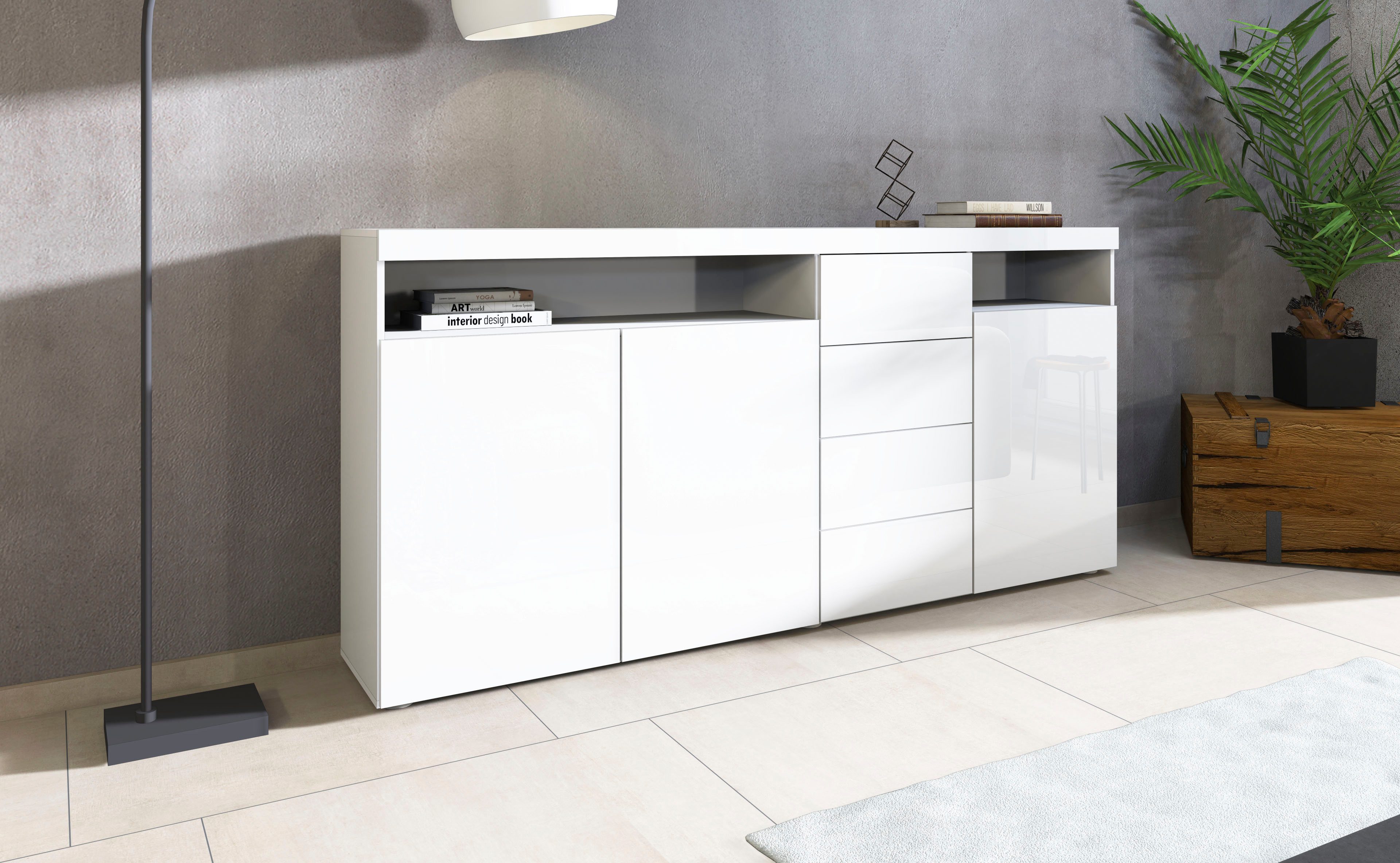 borchardt Möbel Highboard Kaapstad Breedte 200 cm