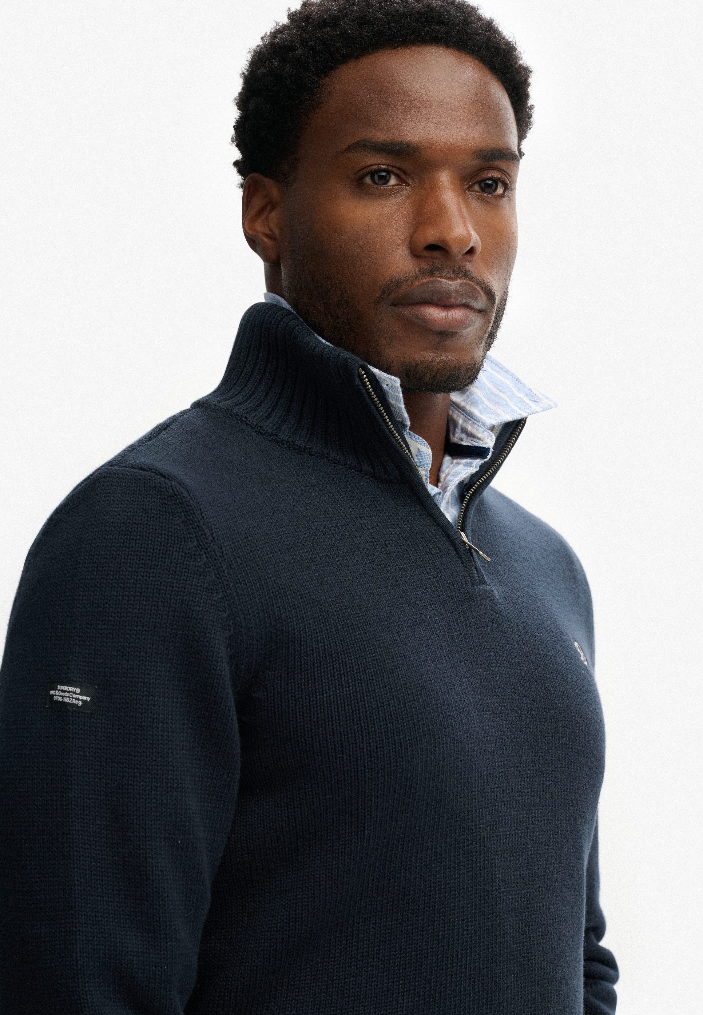 Superdry Gebreide trui COTTON KNIT HENLEY